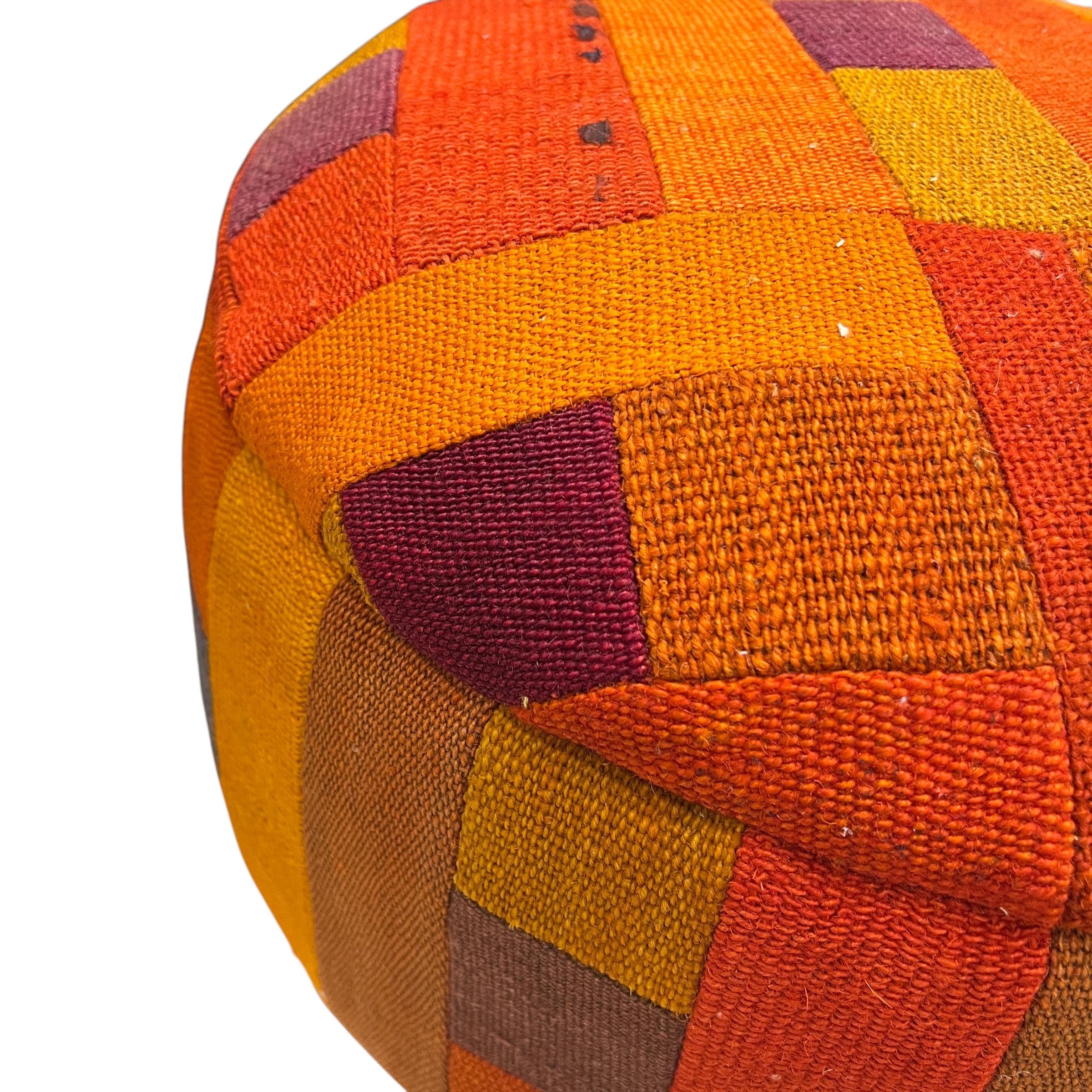 Mid-Century Medium Round Ottoman