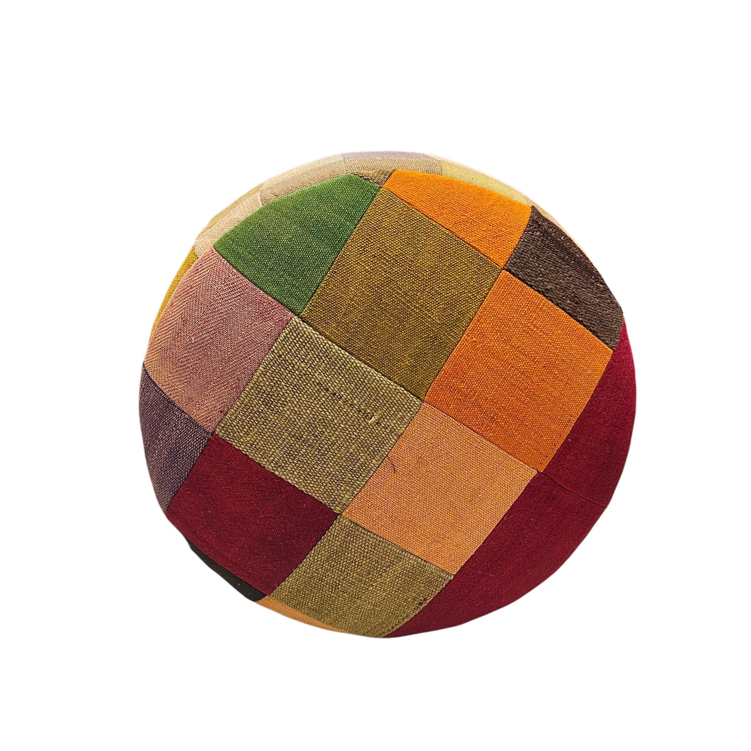 Mid-Century Medium Round Ottoman