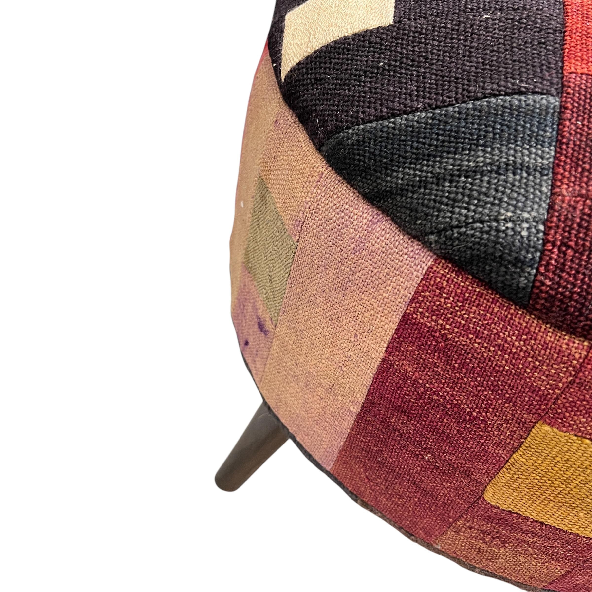 Mid-Century Medium Round Ottoman