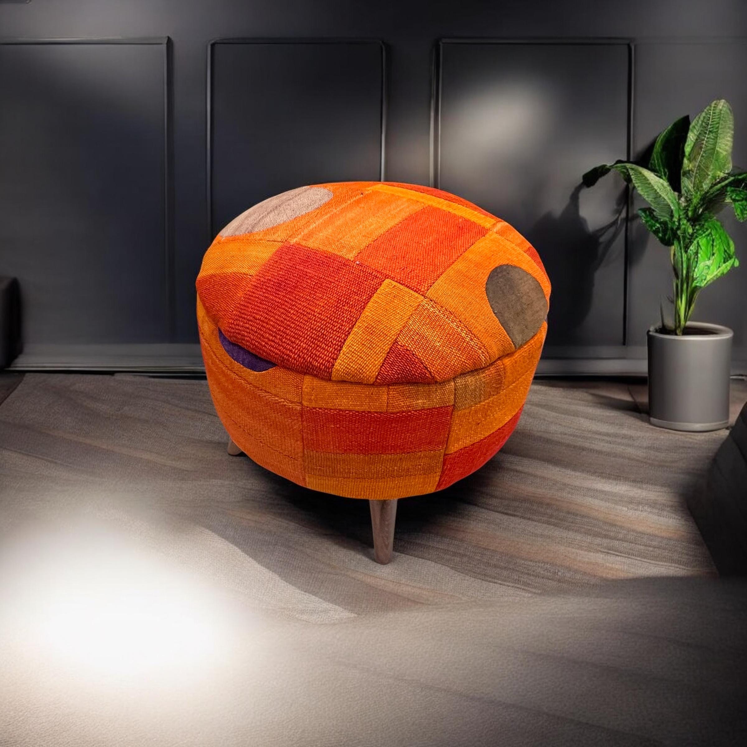 Mid-Century Small Ottoman