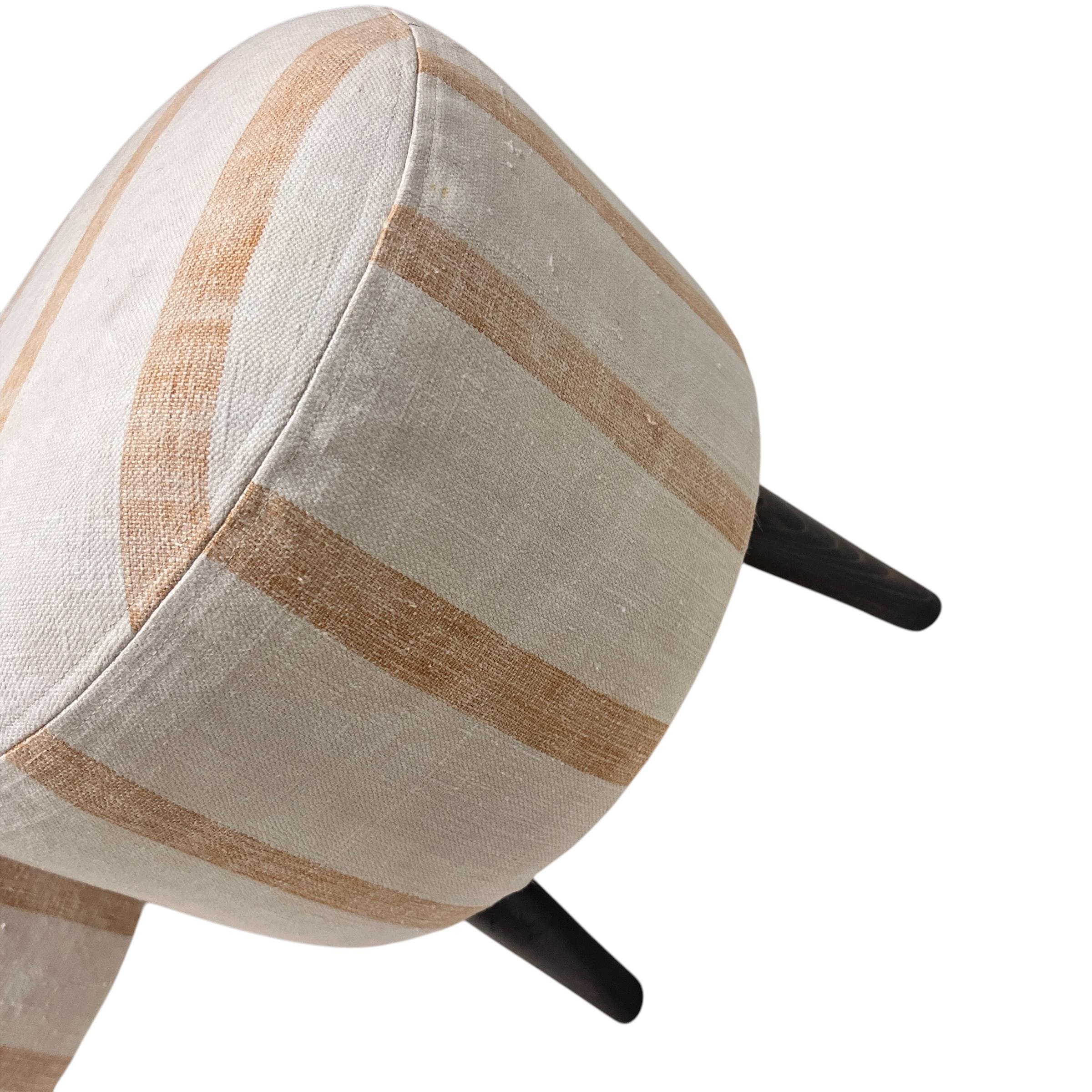 Stripe Kilim Small Ottoman