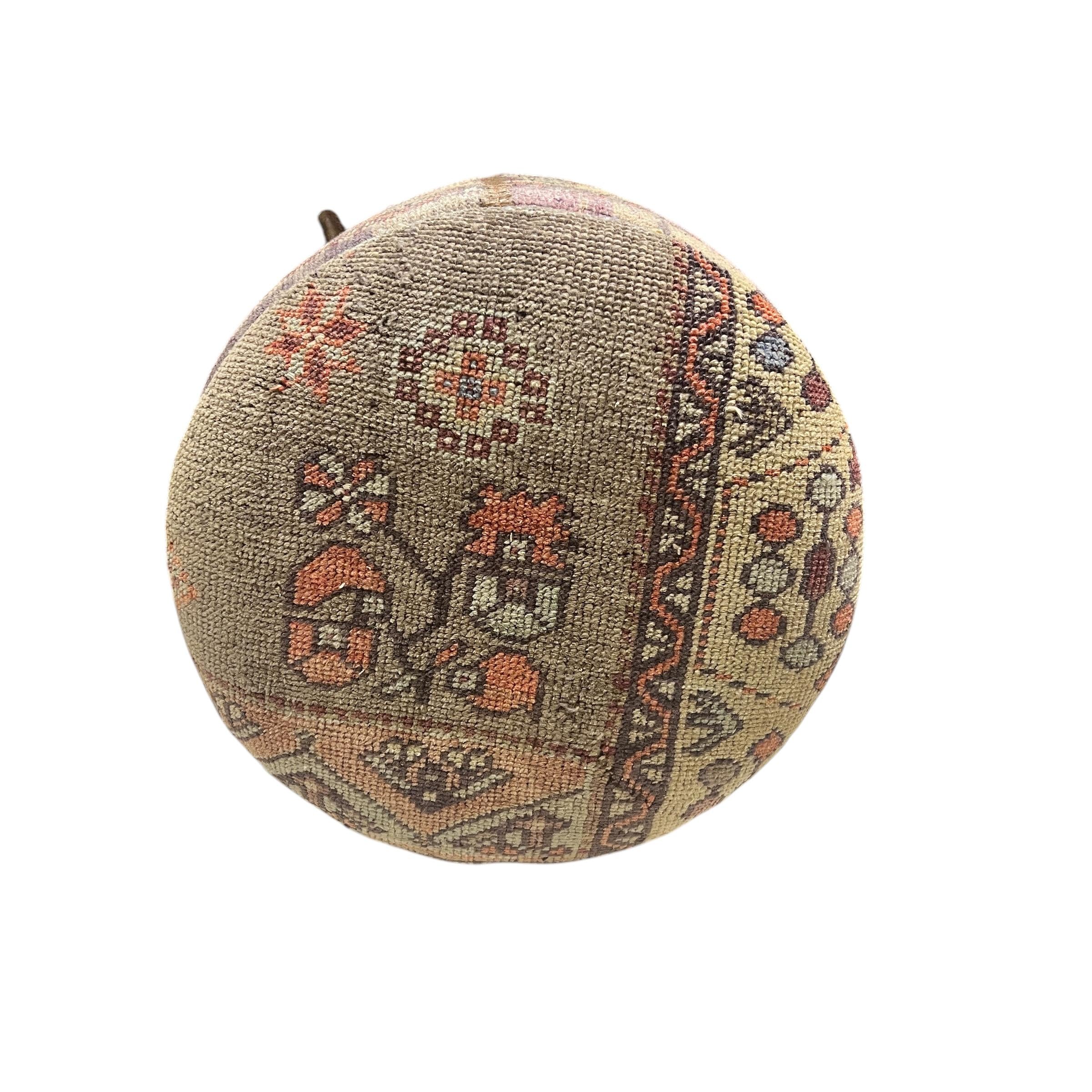 Vintage Rug Round Ottoman