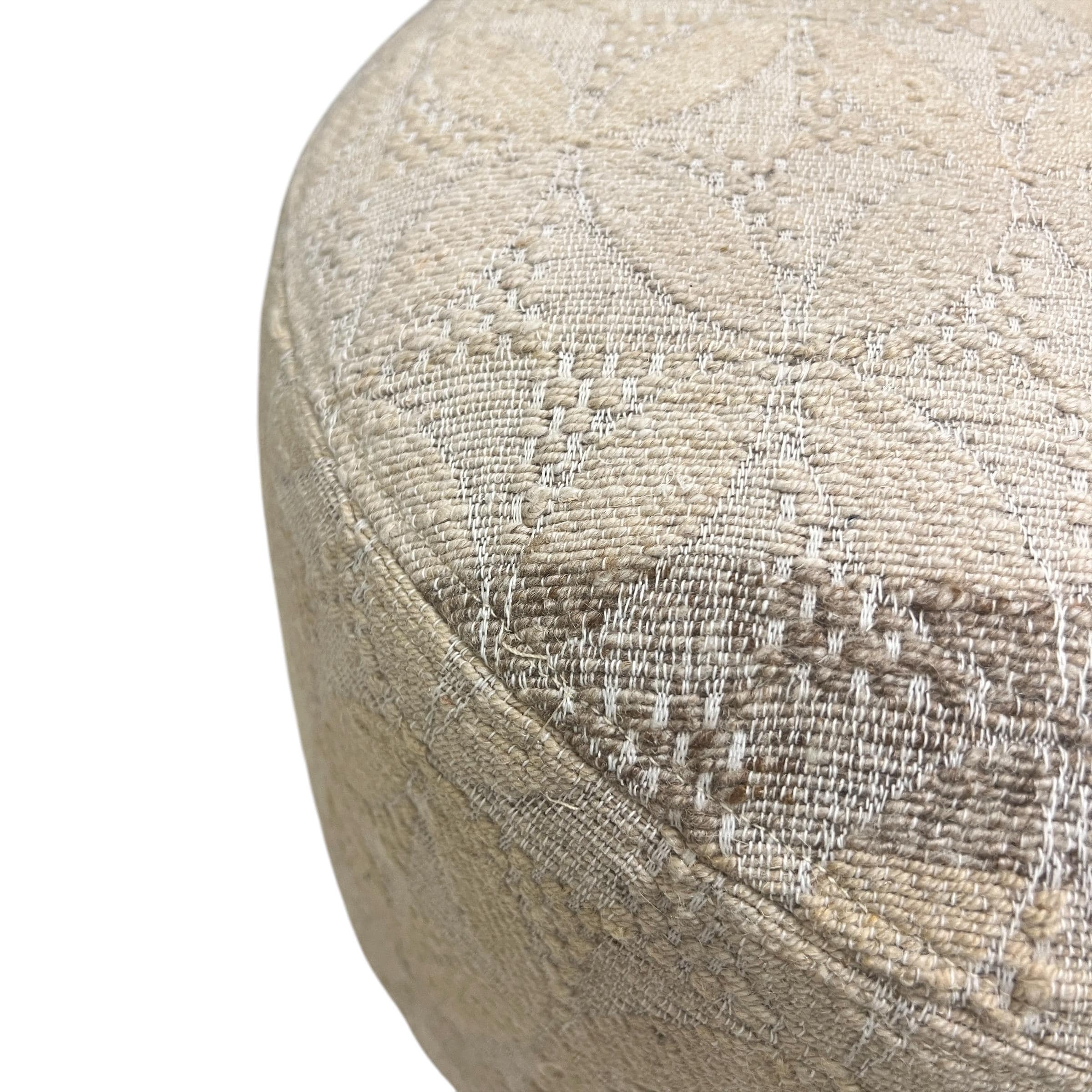 Turkish Kilim Small Round Ottoman