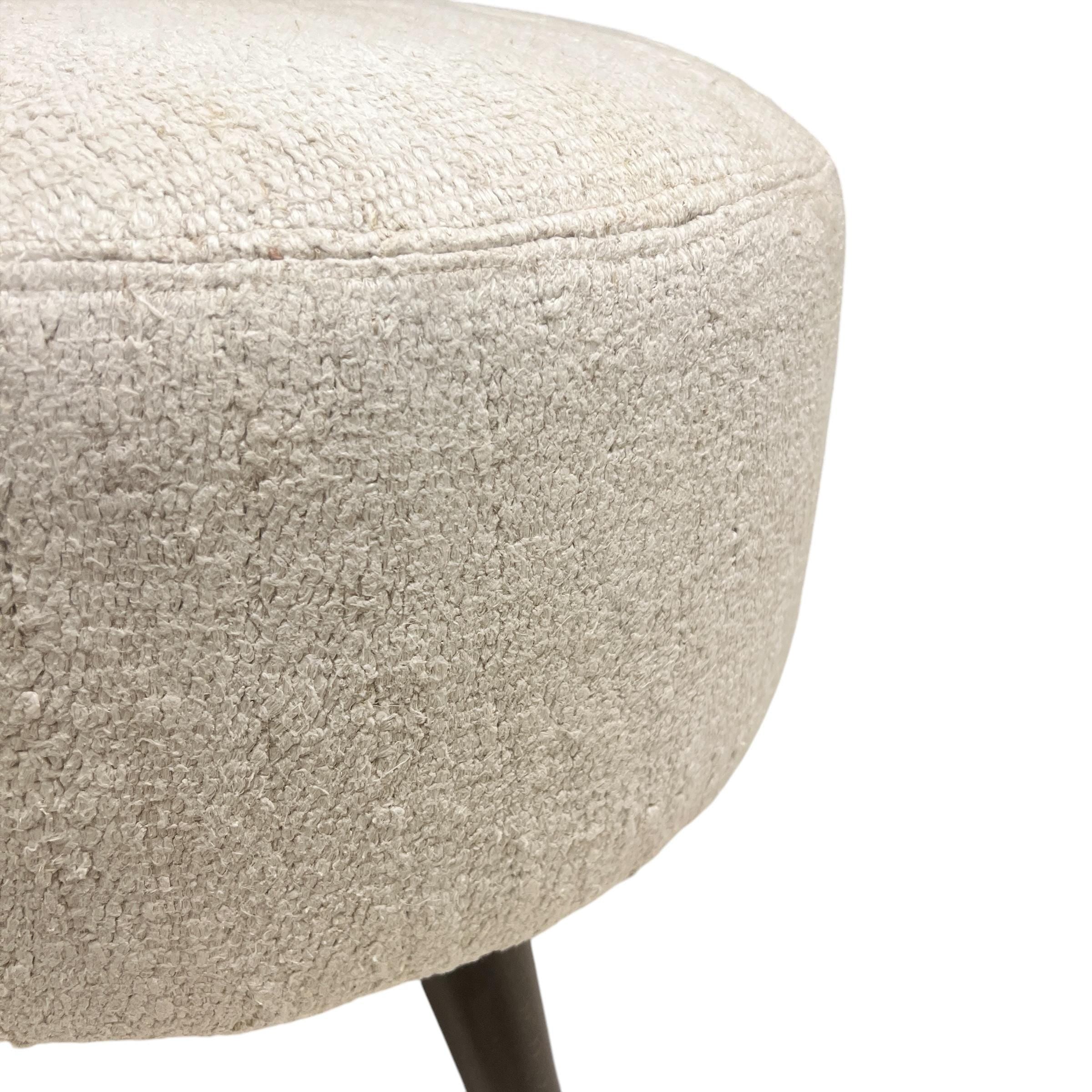 Medium Hemp Round Ottoman