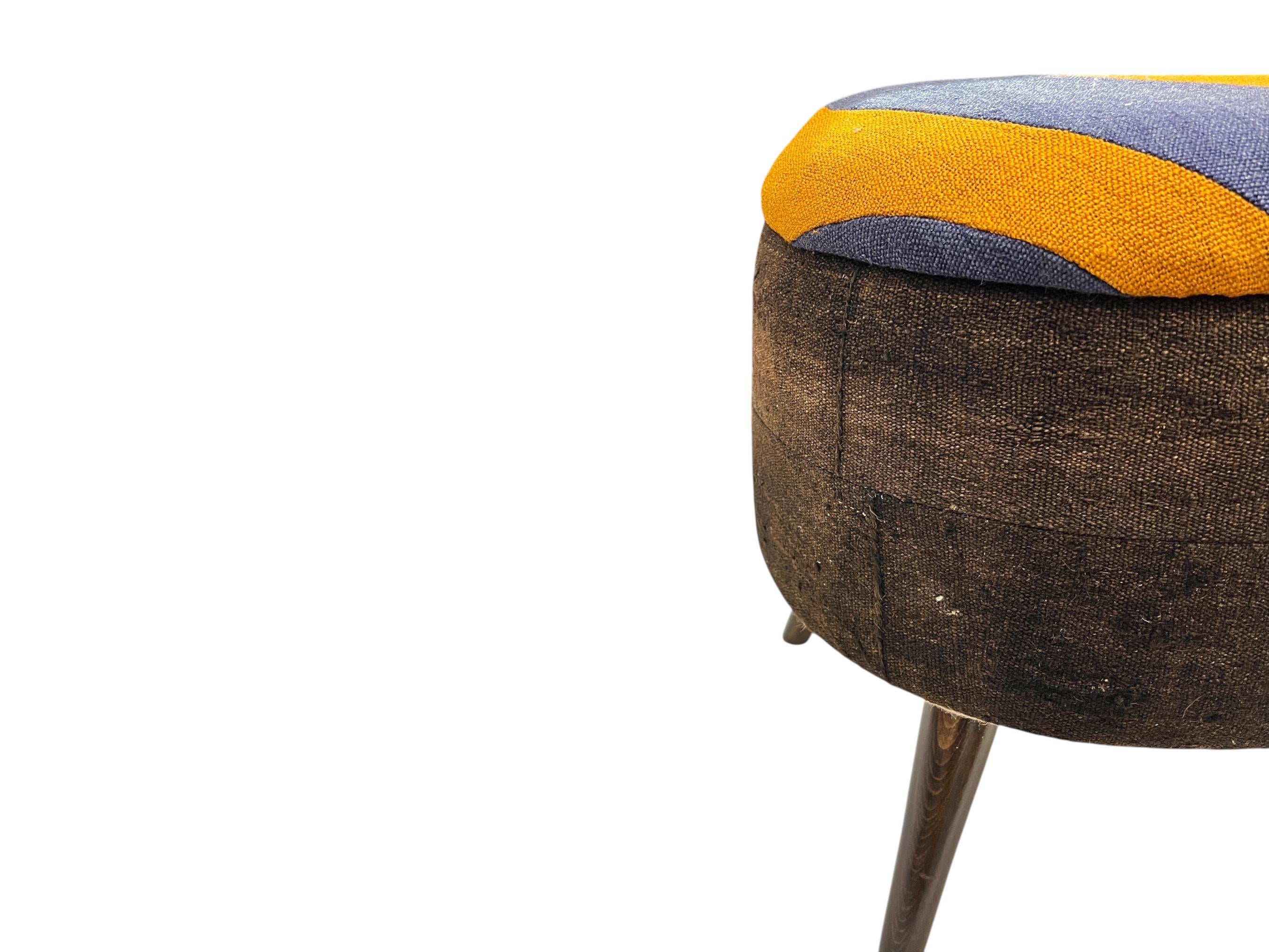 Abstract Round Small Ottoman