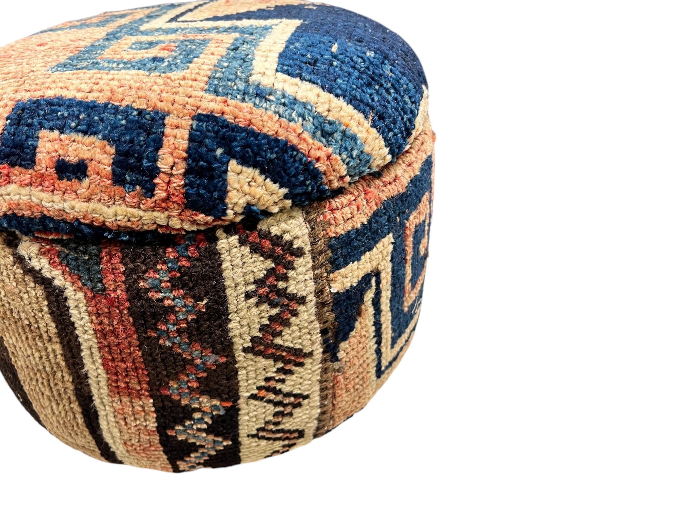 Vintage Rug Small Ottoman