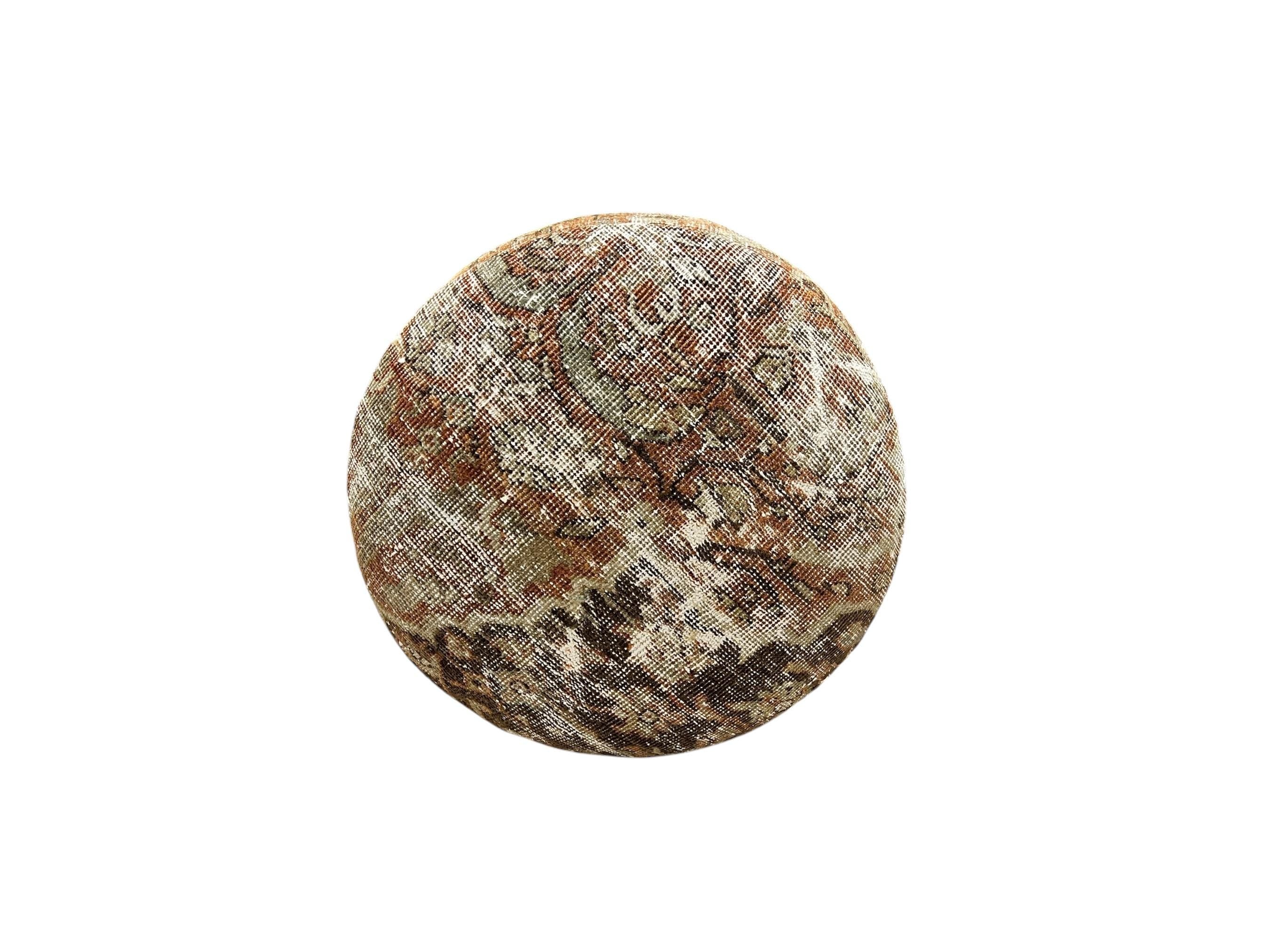 Vintage Carpet Medium Round Ottoman