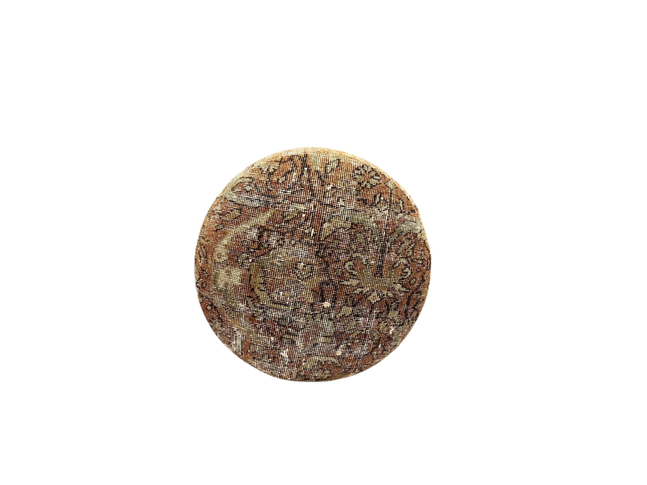 Vintage Carpet Medium Round Ottoman