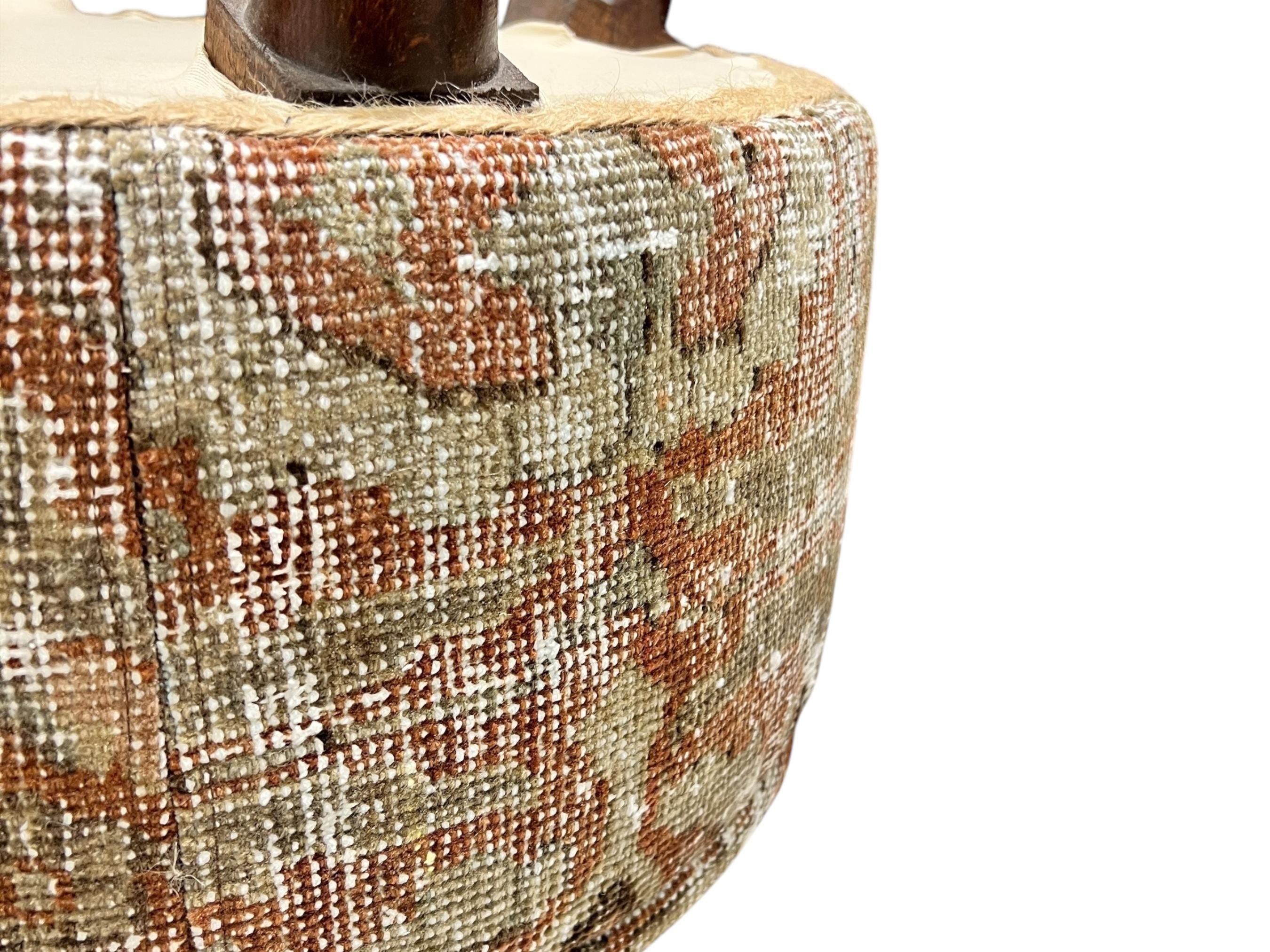 Vintage Carpet Medium Round Ottoman