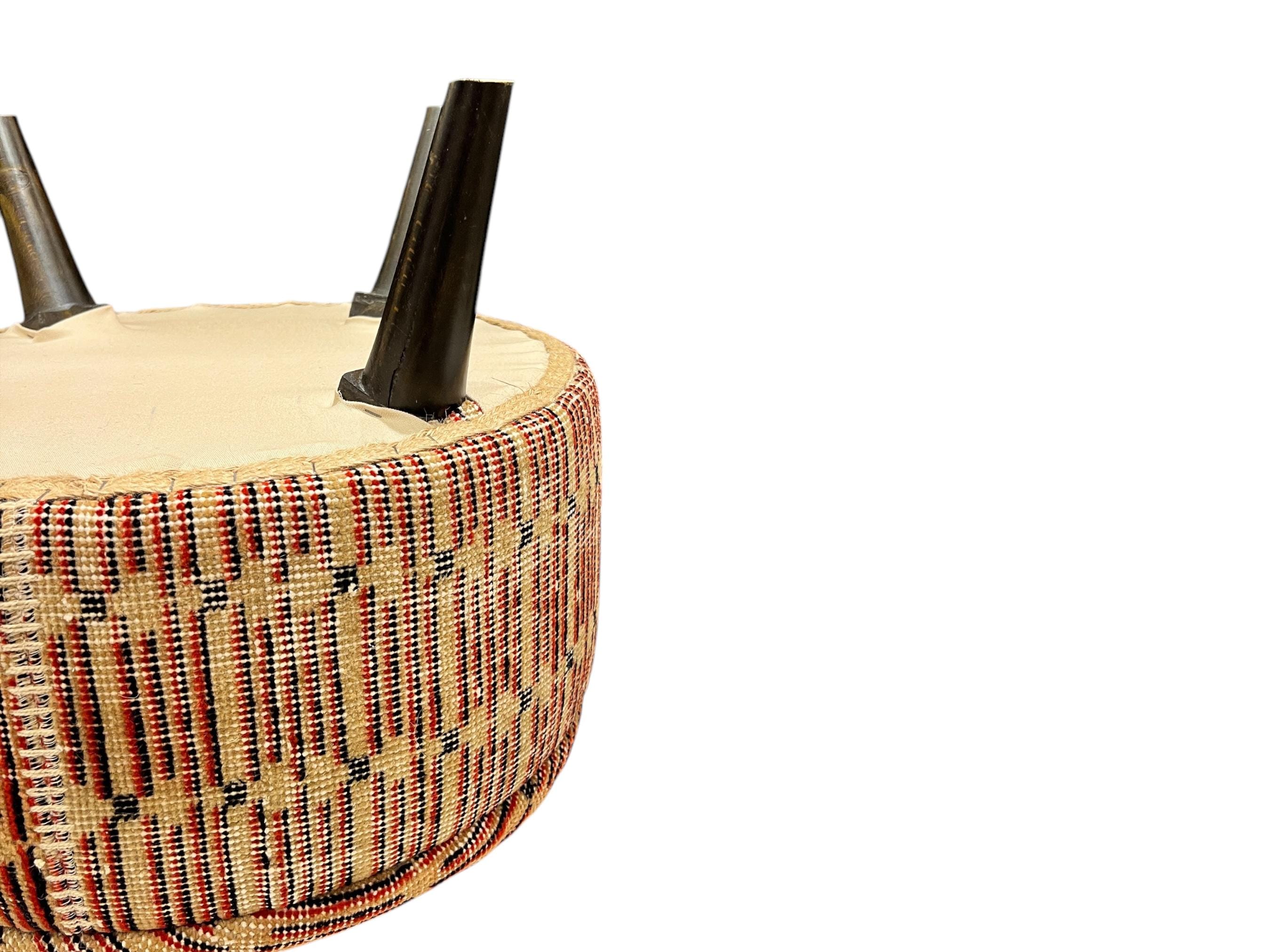 Vintage Rug Medium Round Ottoman