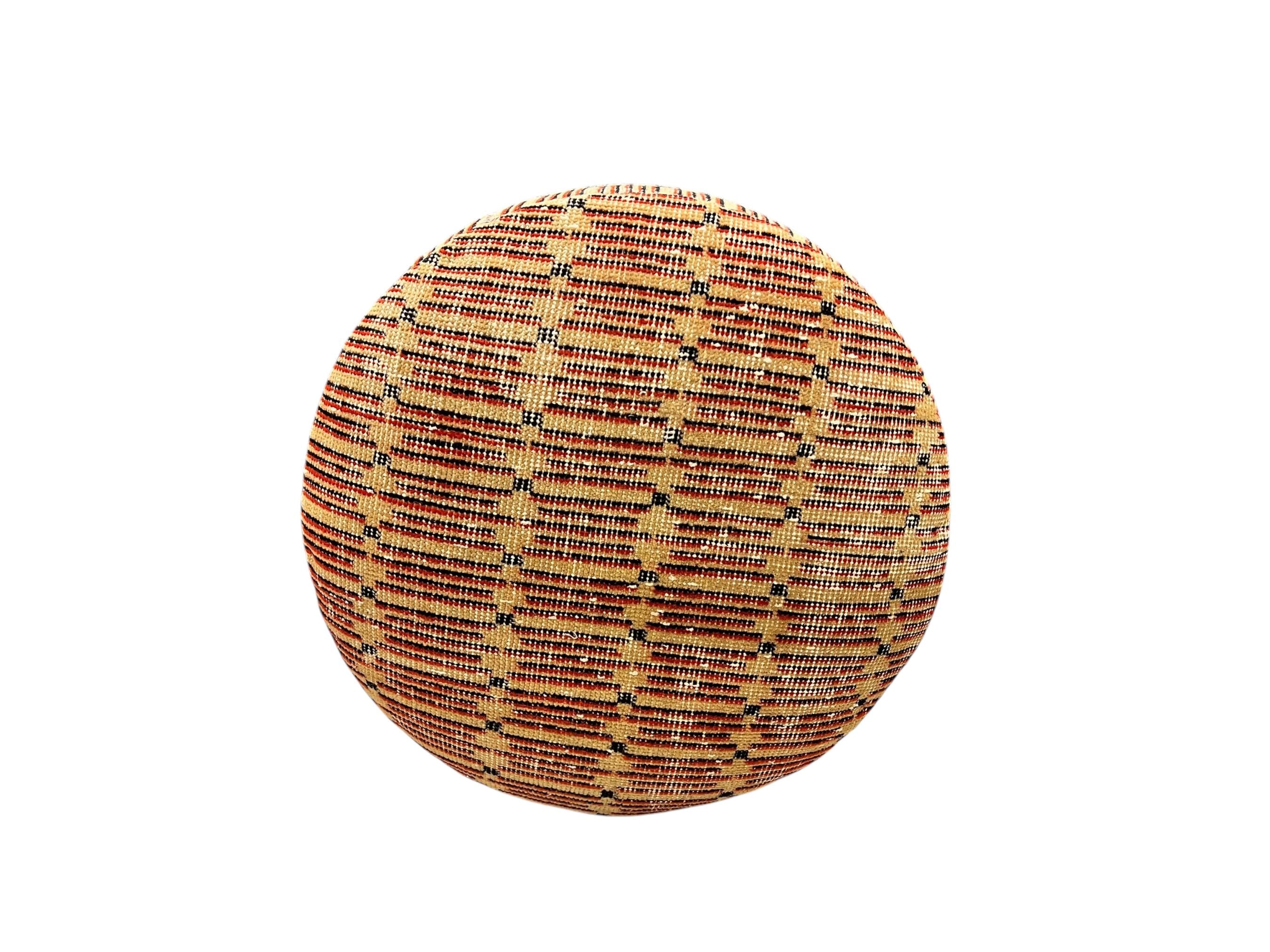 Vintage Rug Medium Round Ottoman