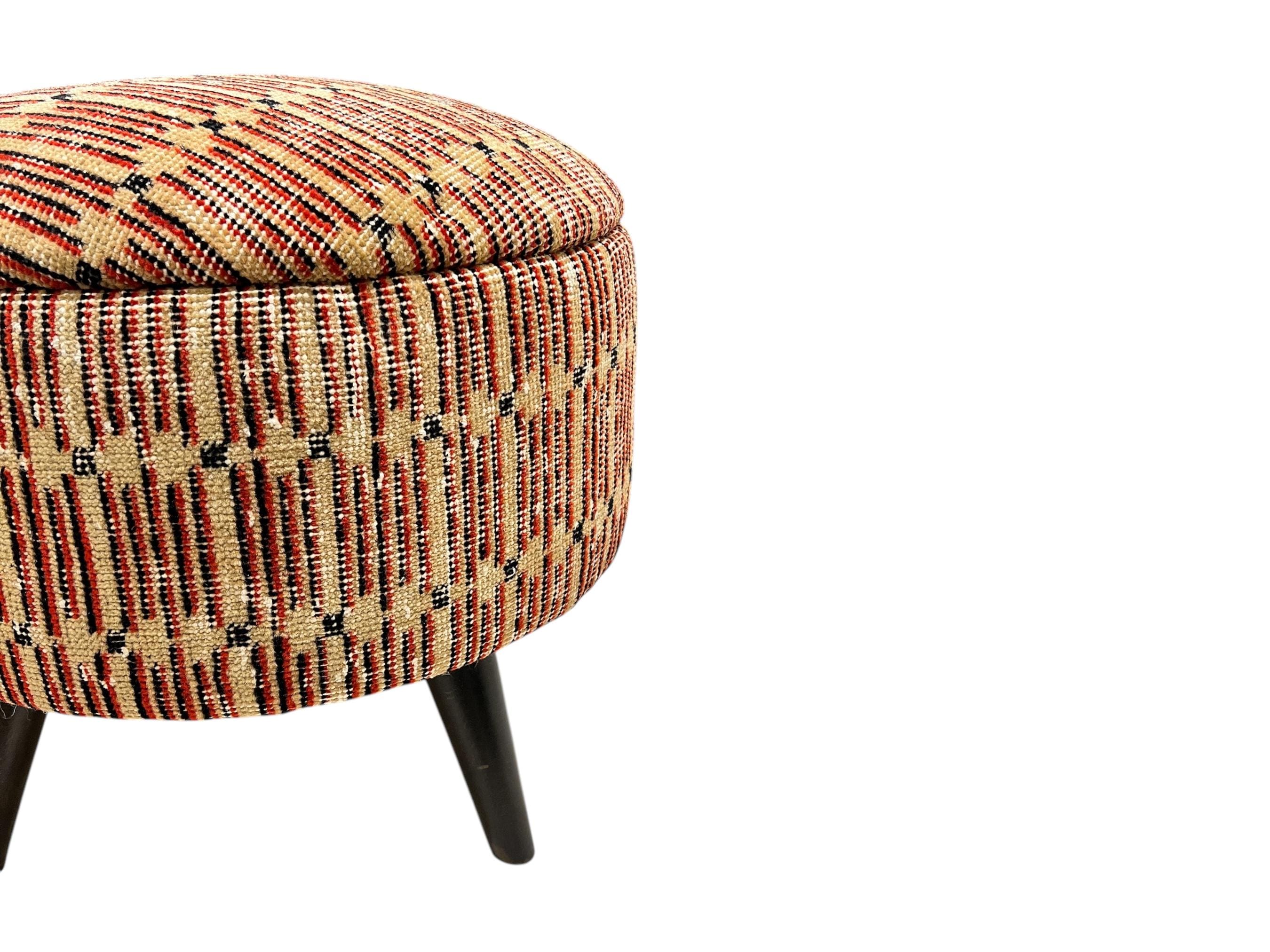 Vintage Rug Medium Round Ottoman