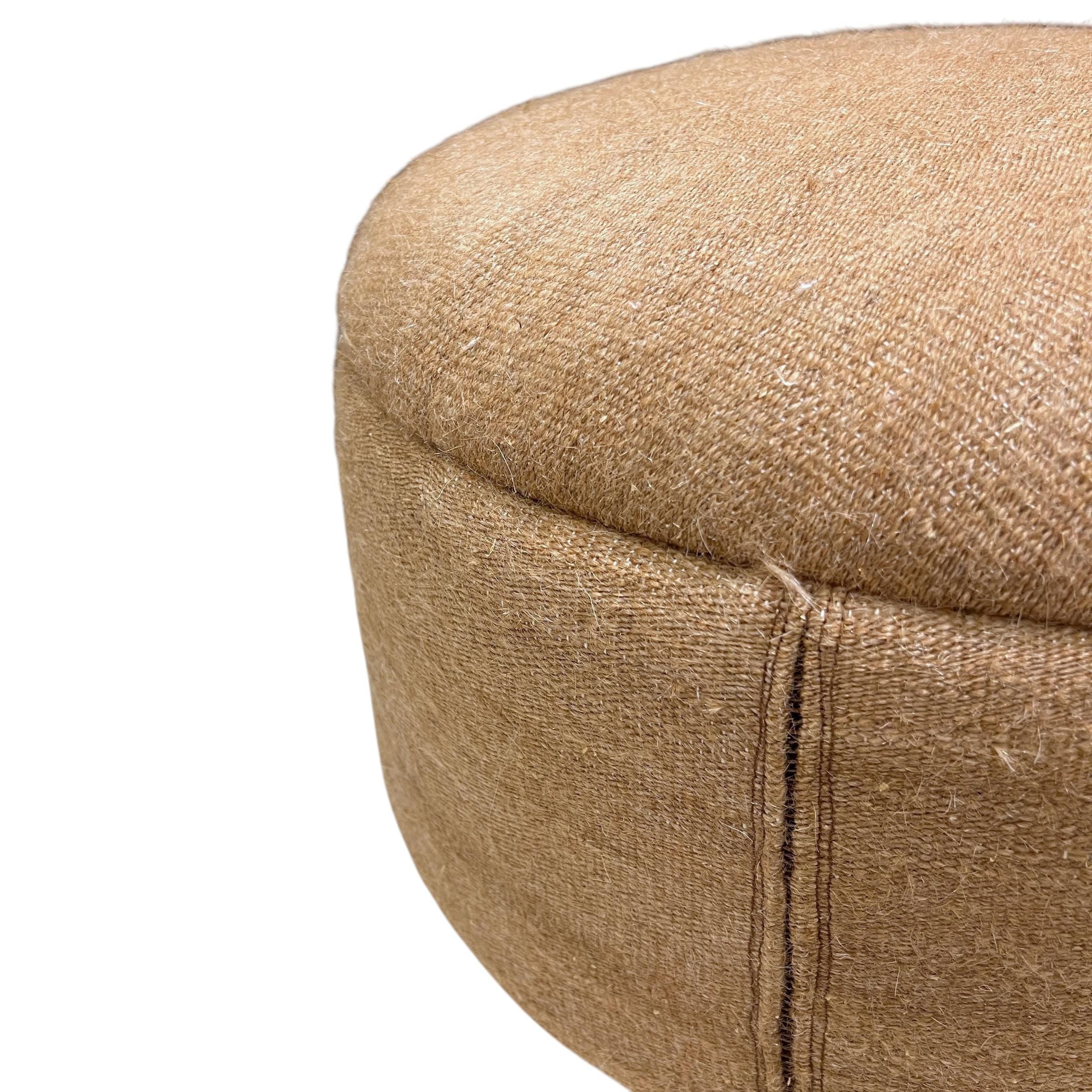 Angora Kilim Medium Round Ottoman