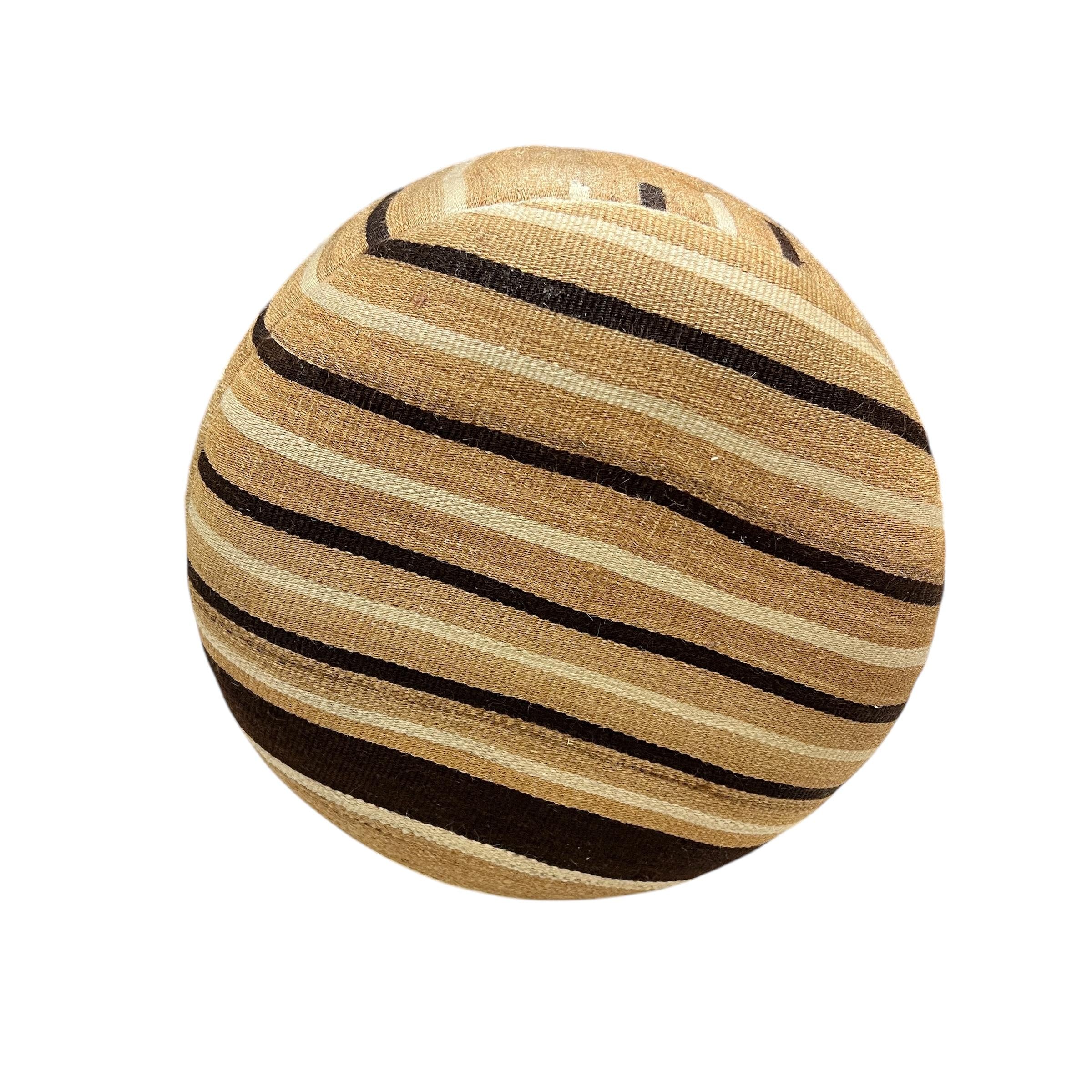 Angora Kilim Small Round Ottoman