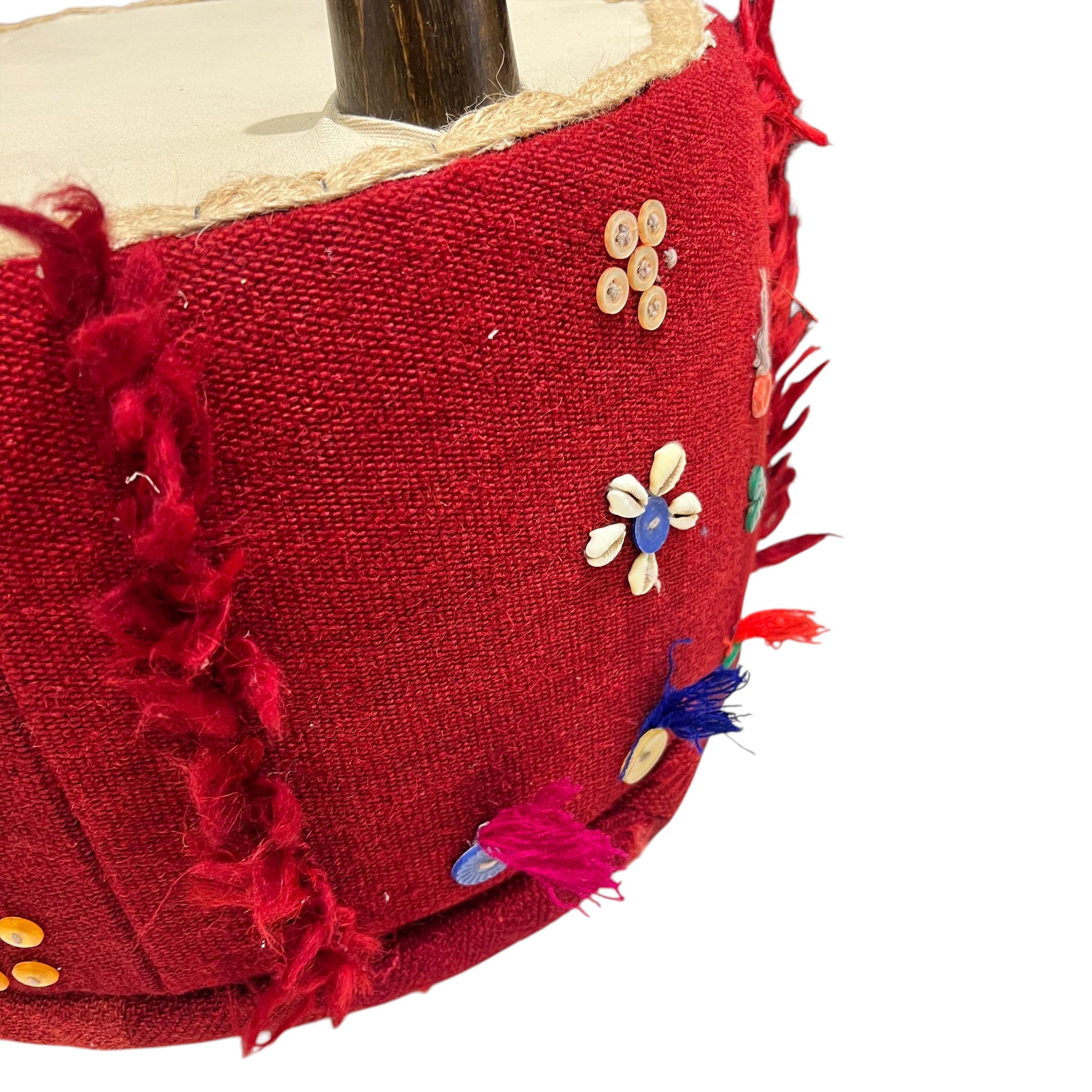 Vintage Kilim Round Ottoman