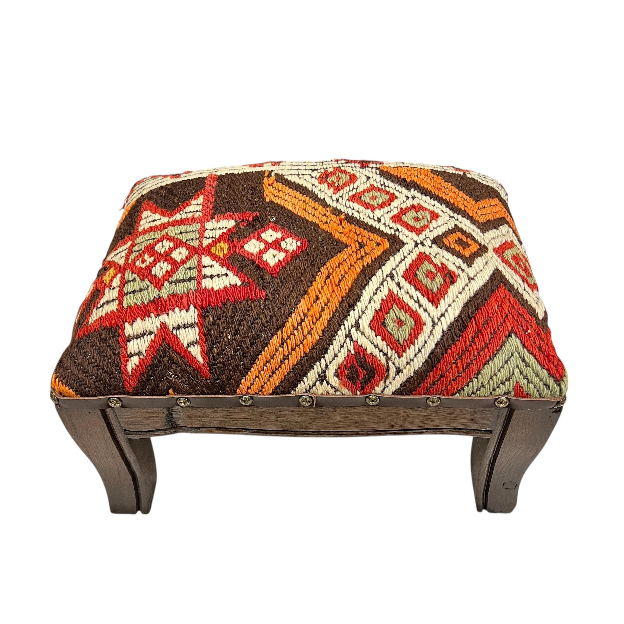 Vintage Kilim Footstool