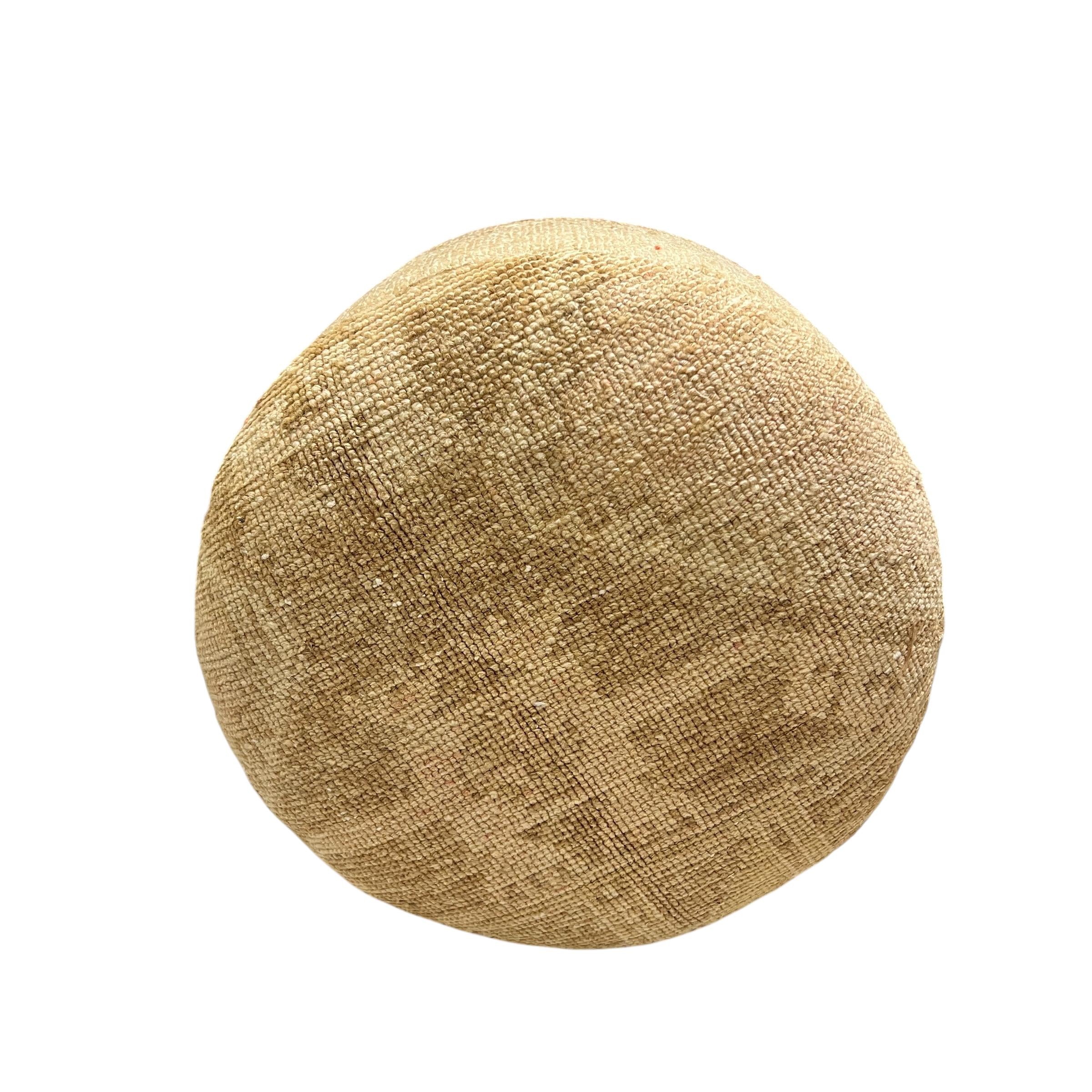 Small Vintage Carpet Round Ottoman