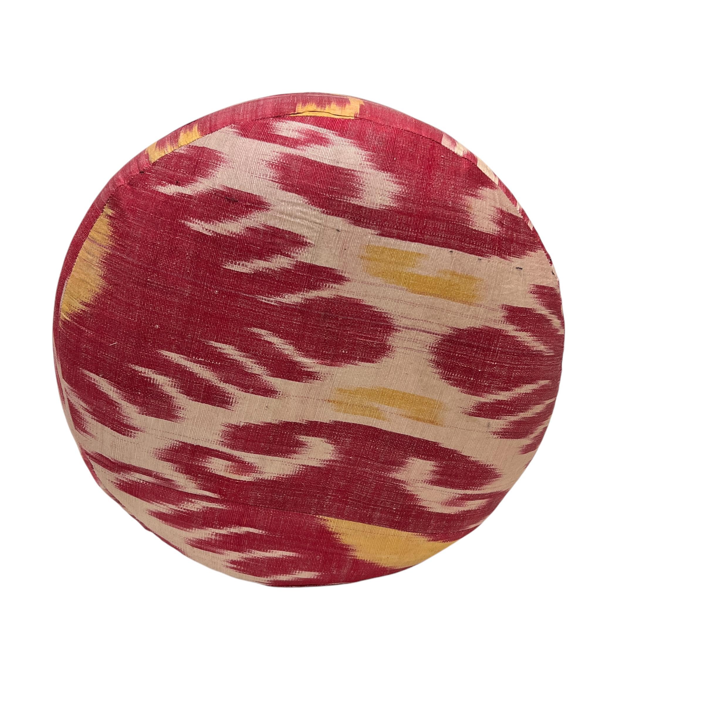 Pair of Silk Ikat Ottoman