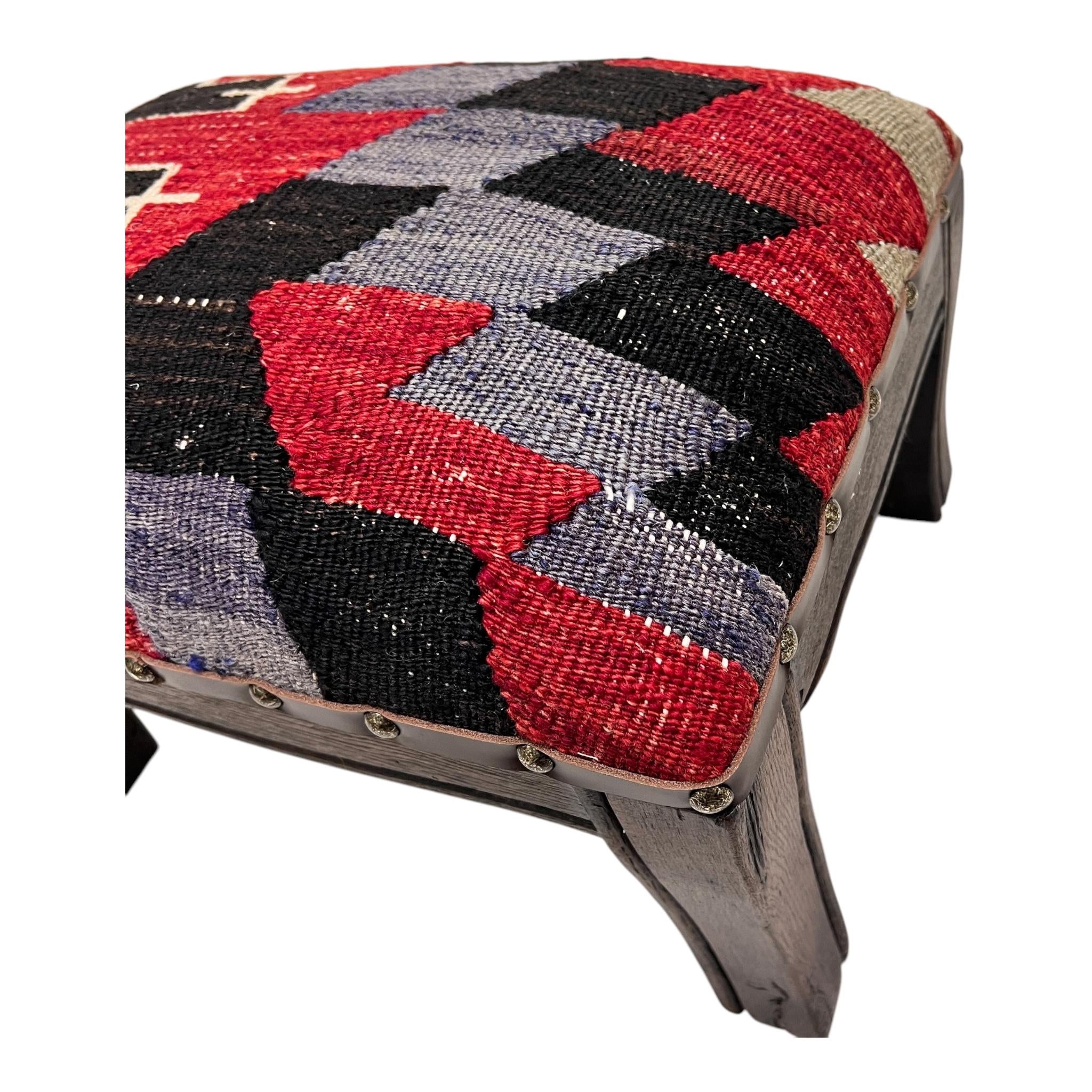 Vintage Kilim Footstool