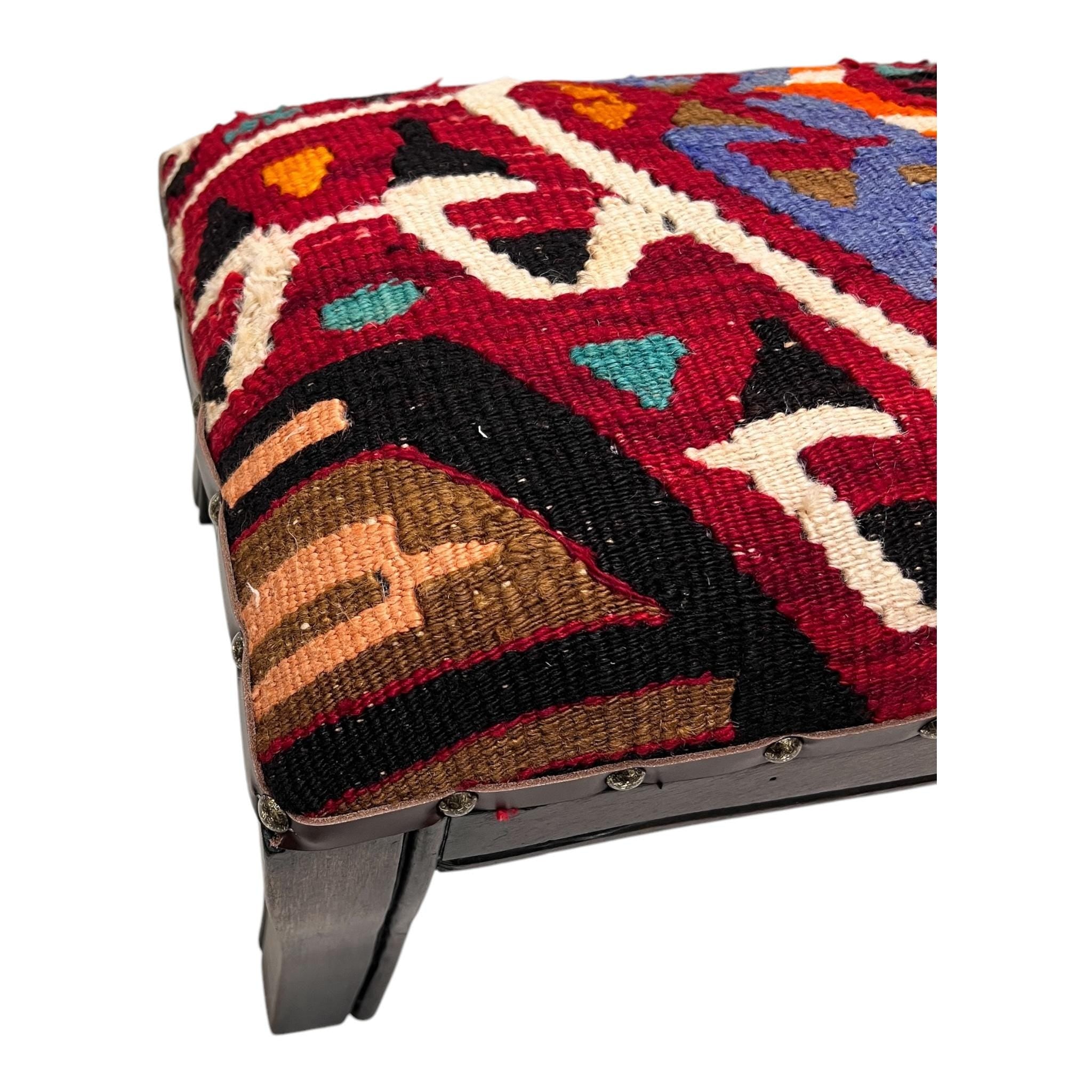 Vintage Kilim Footstool