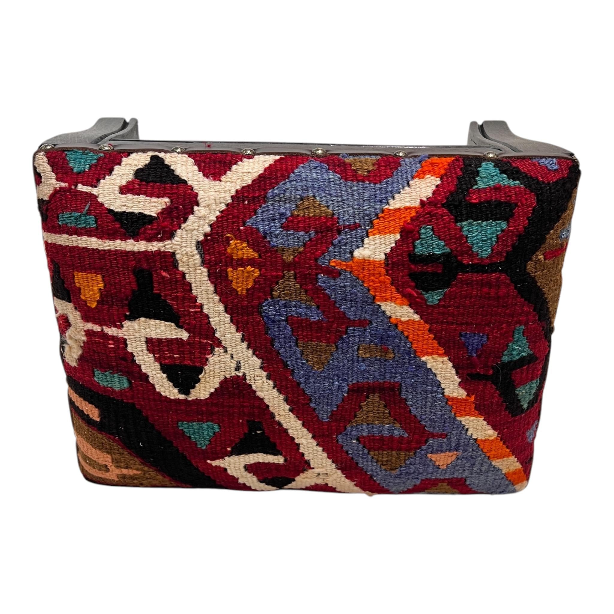 Vintage Kilim Footstool