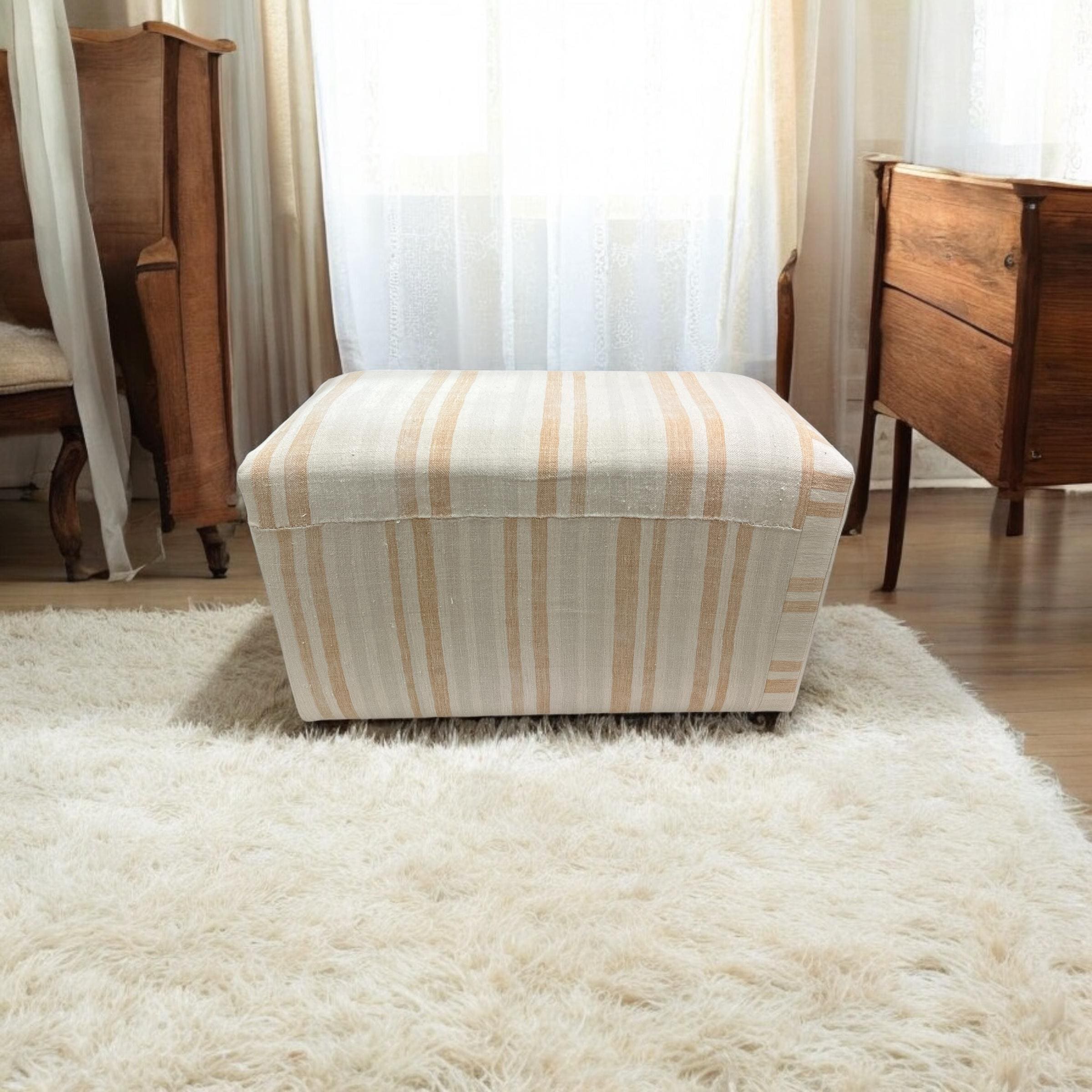 Vintage Hemp Rectangular Bench