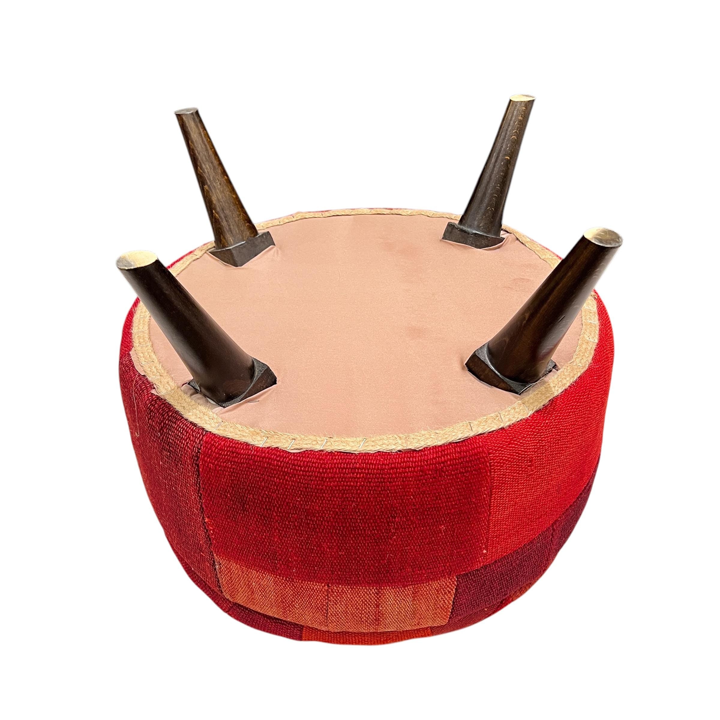 Mid-Century Medium Round Ottoman