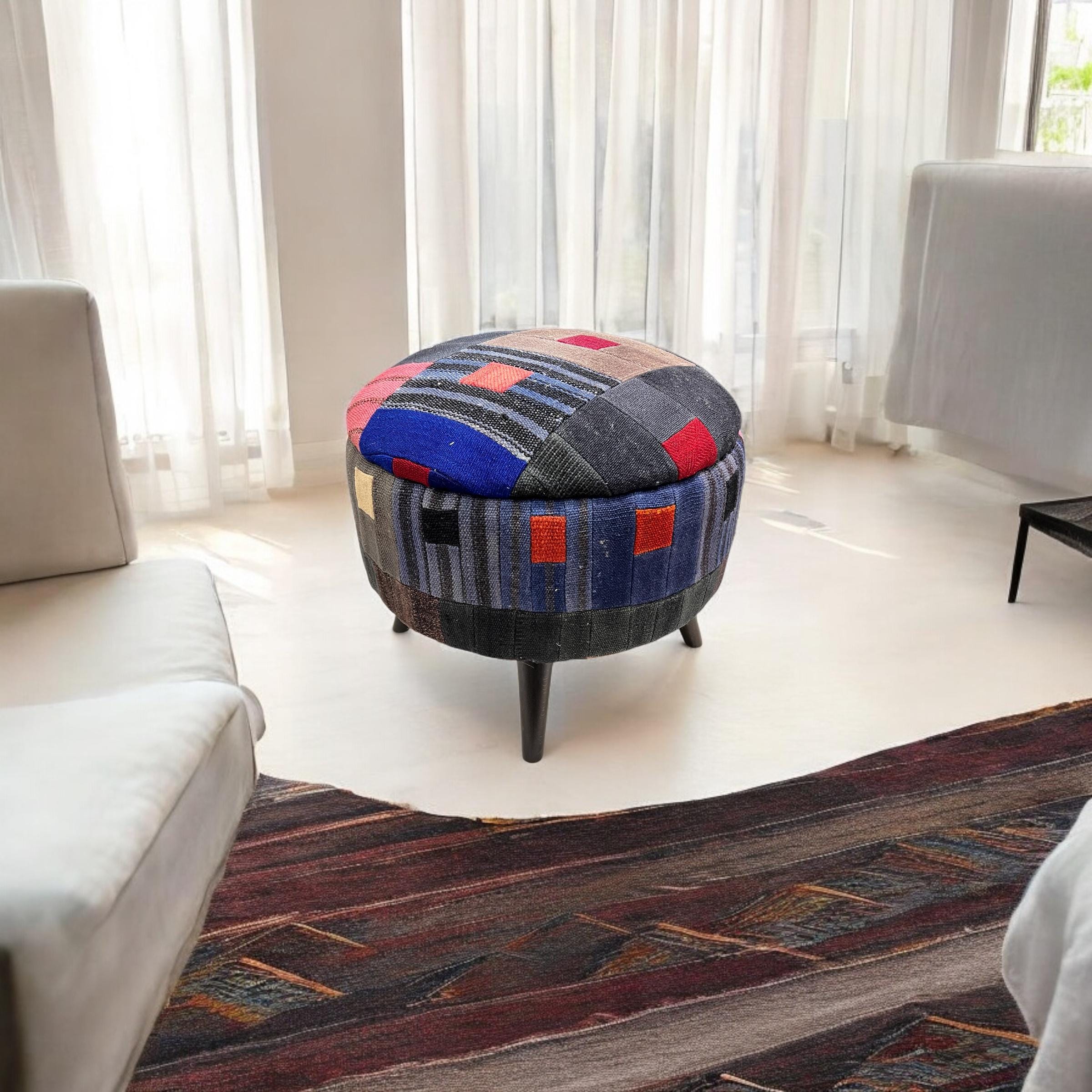 Mid-Century Modern Medium Ottoman