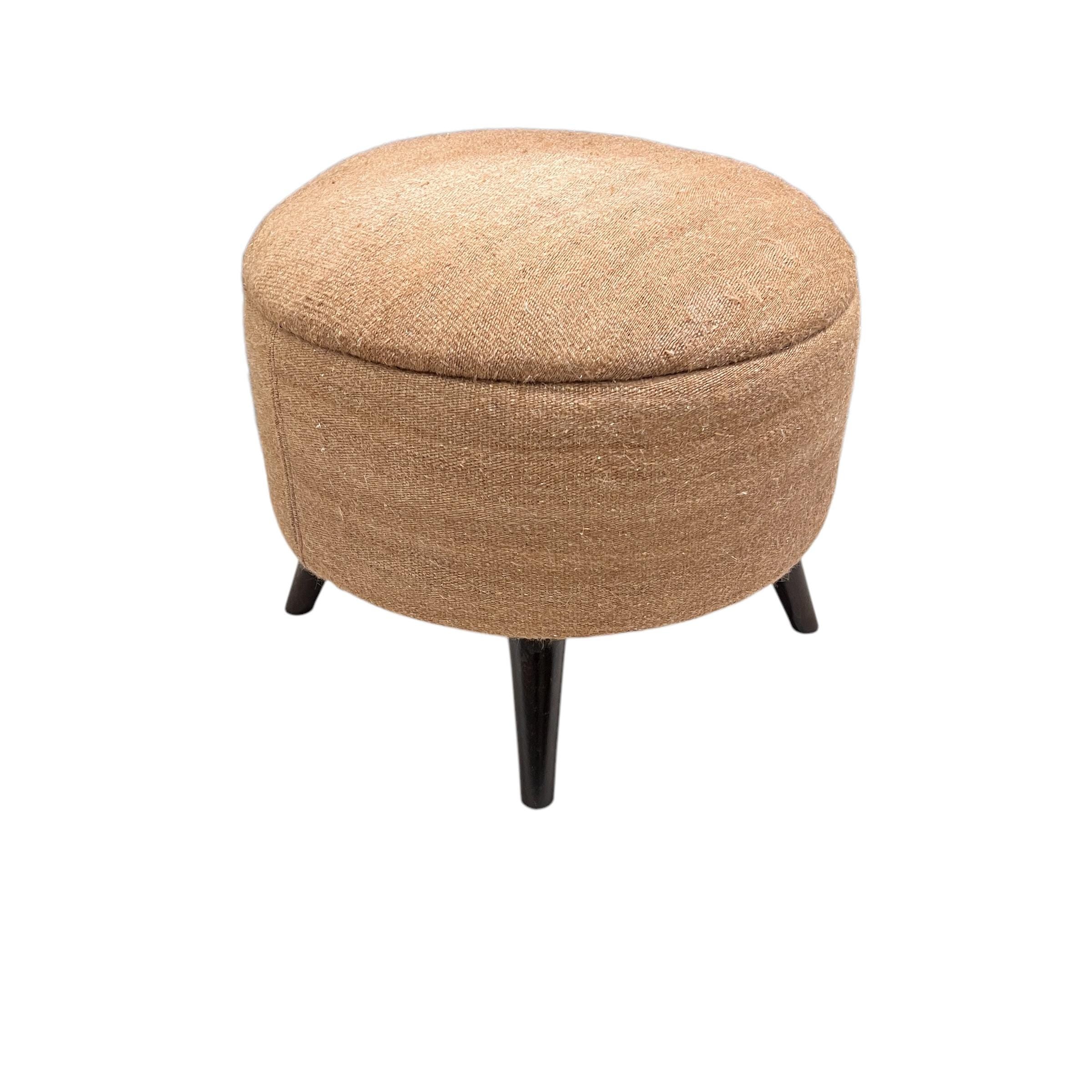 Angora Medium Round Ottoman