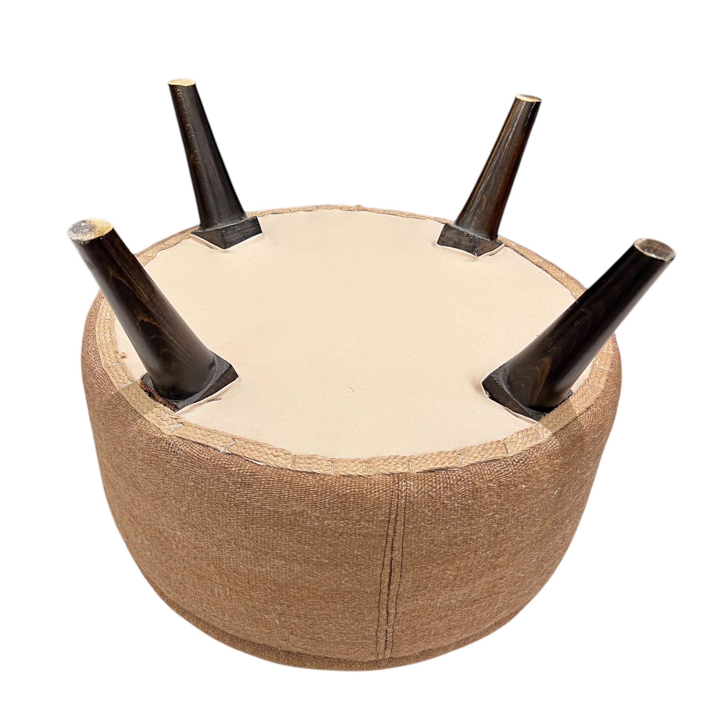 Angora Medium Round Ottoman