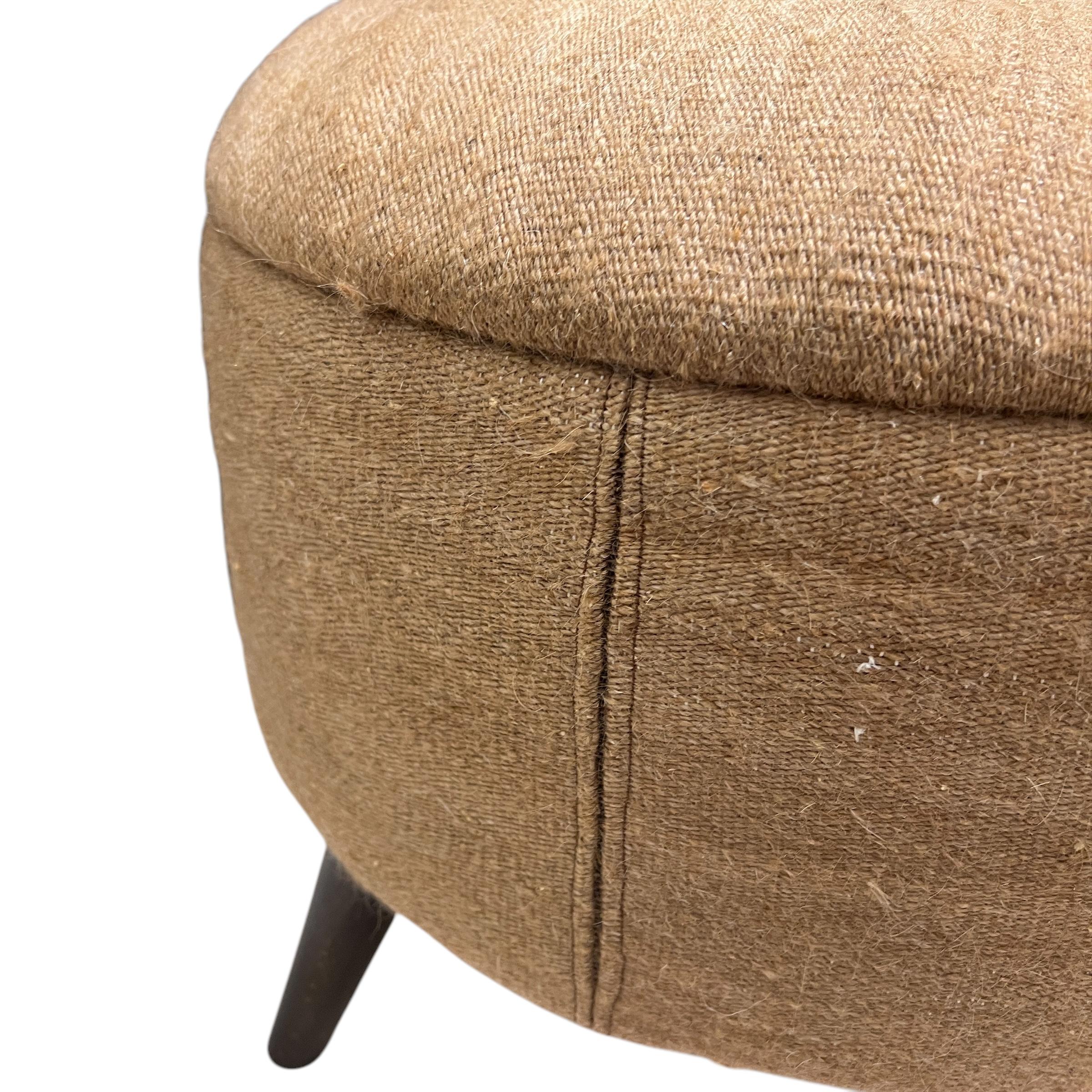 Angora Medium Round Ottoman