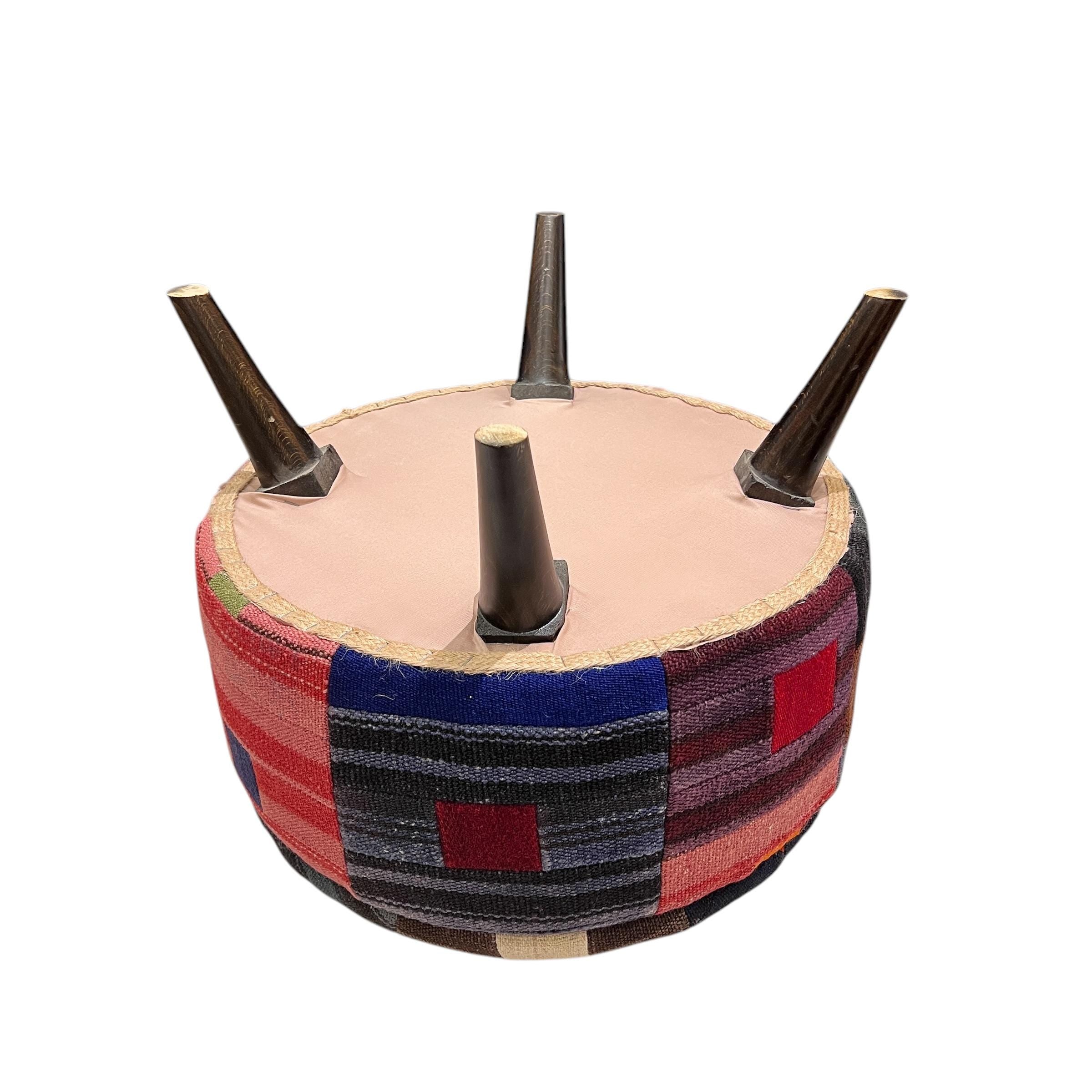 Mid-Century Modern Round Ottoman