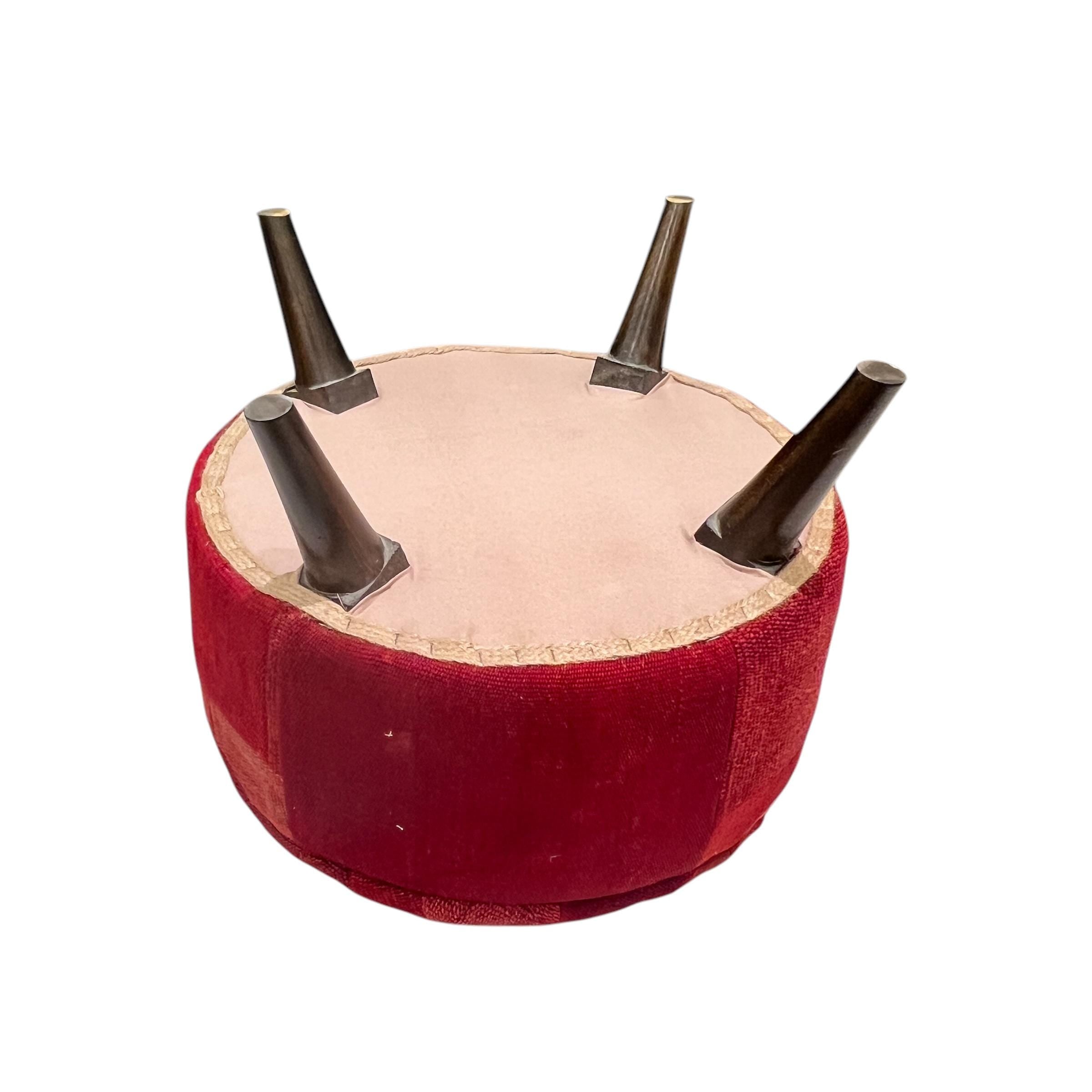 Mid-Century Modern Round Ottoman