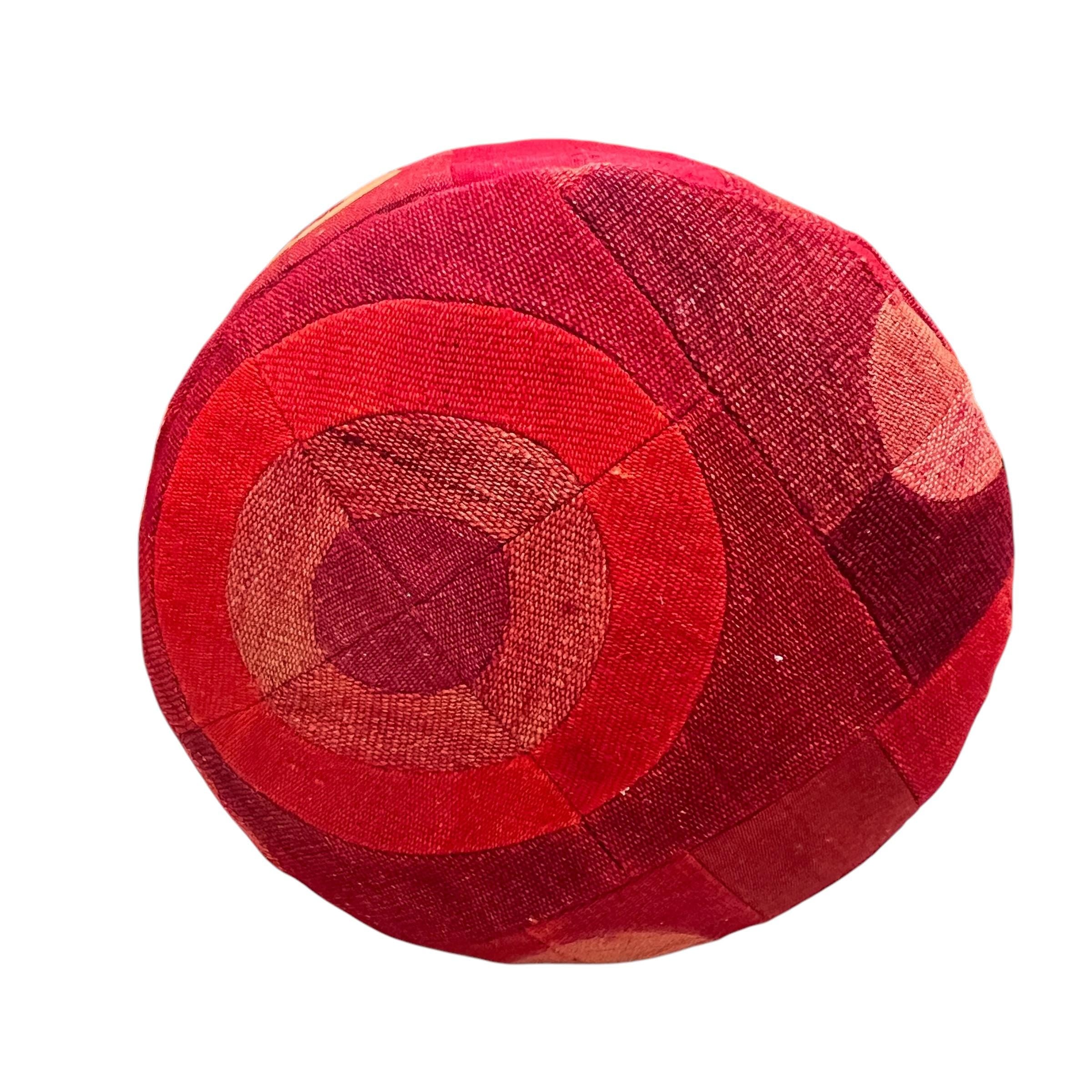 Mid-Century Small Round Ottoman