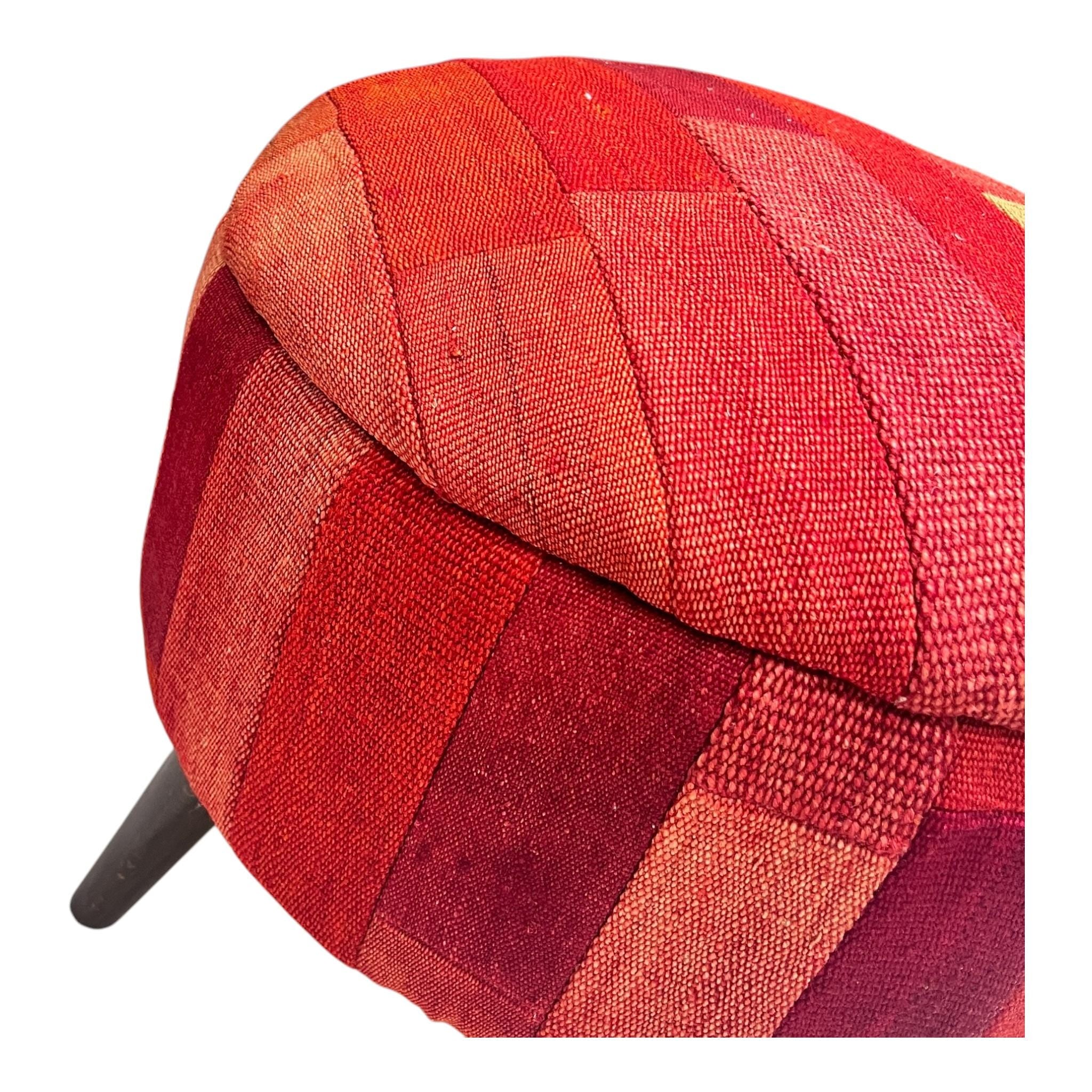 Mid-Century Medium Round Ottoman