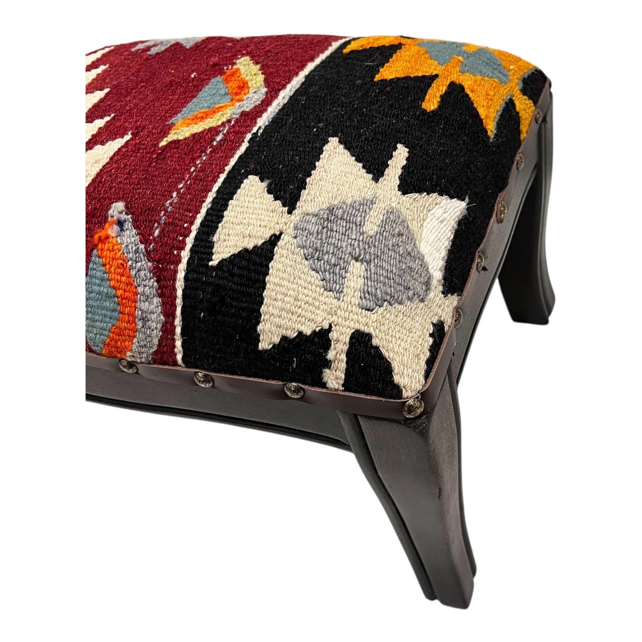 Vintage Kilim Footstool