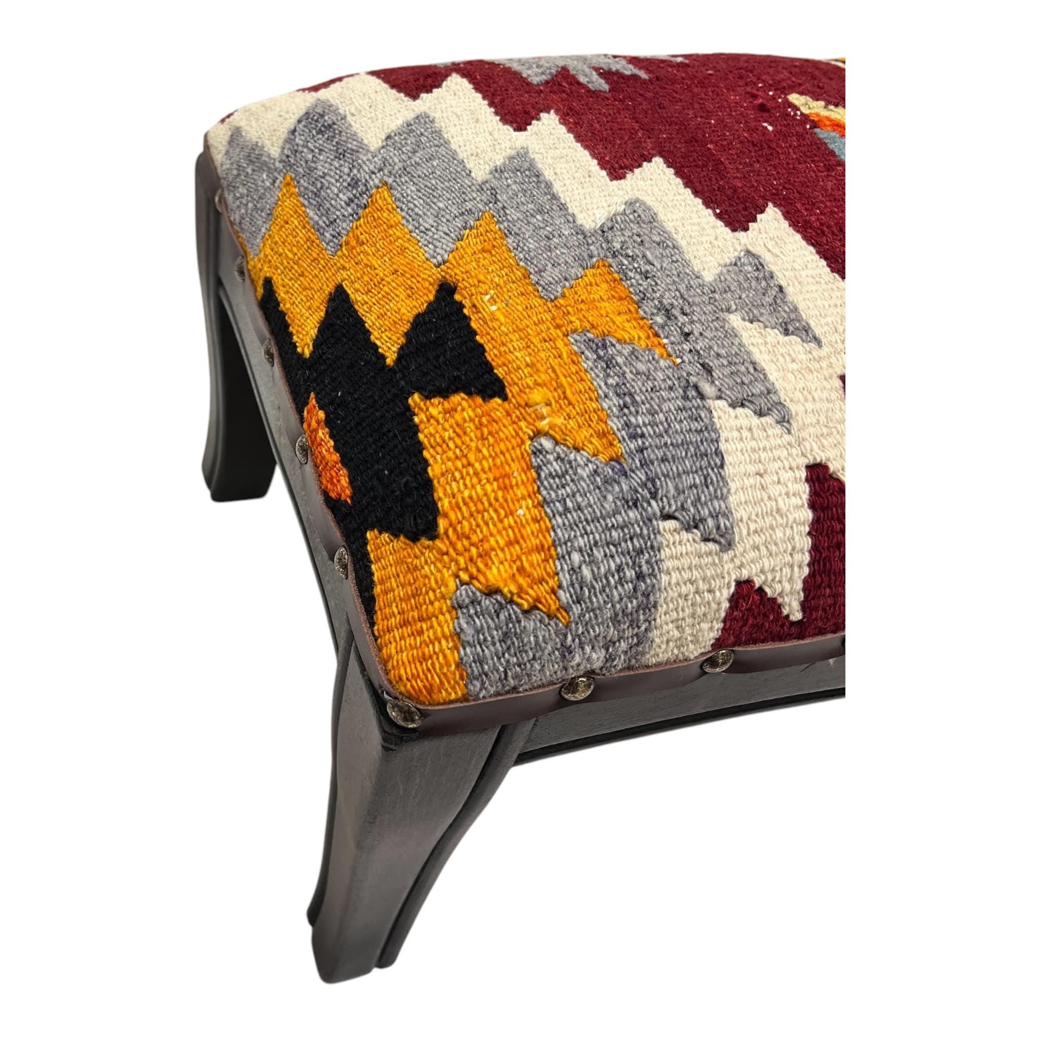 Vintage Kilim Footstool