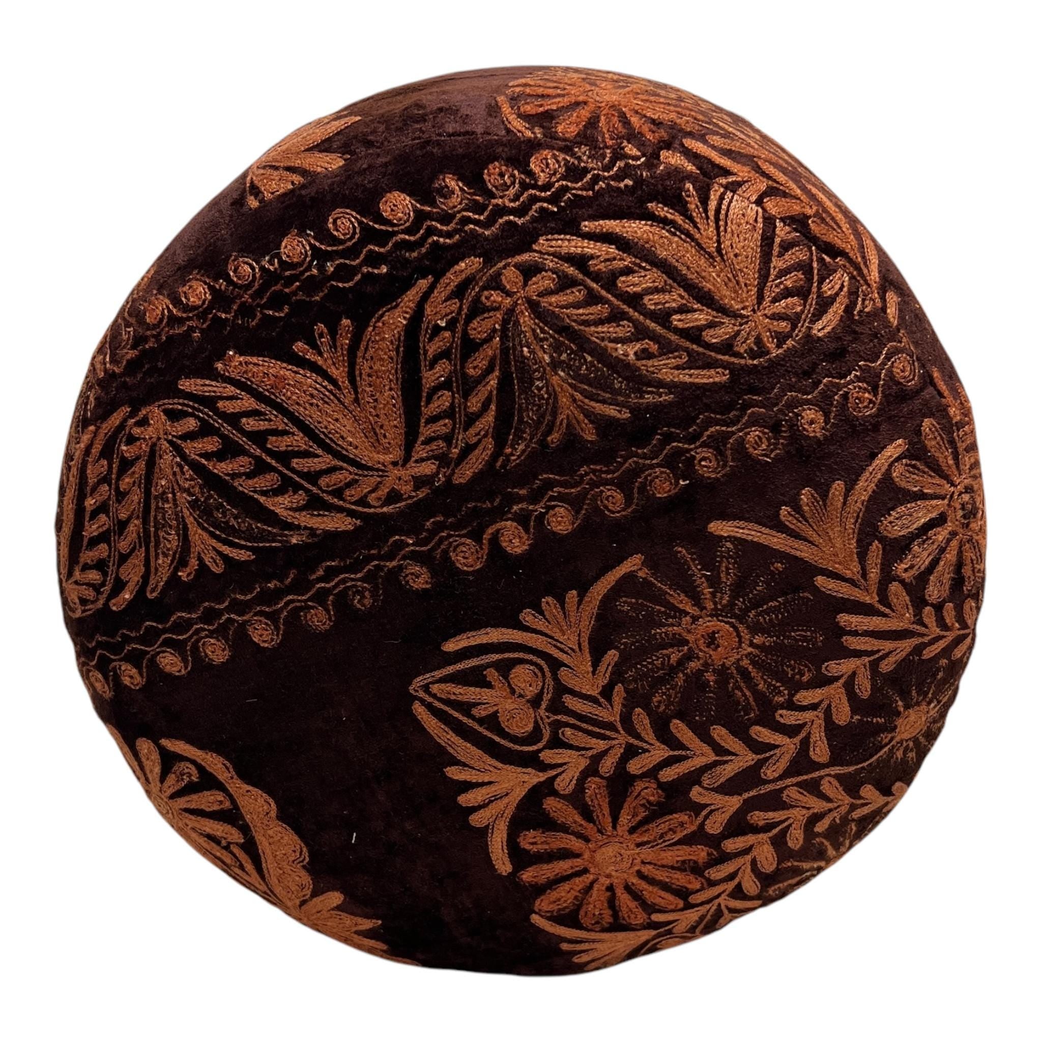 Vintage Suzani Small Round Ottoman