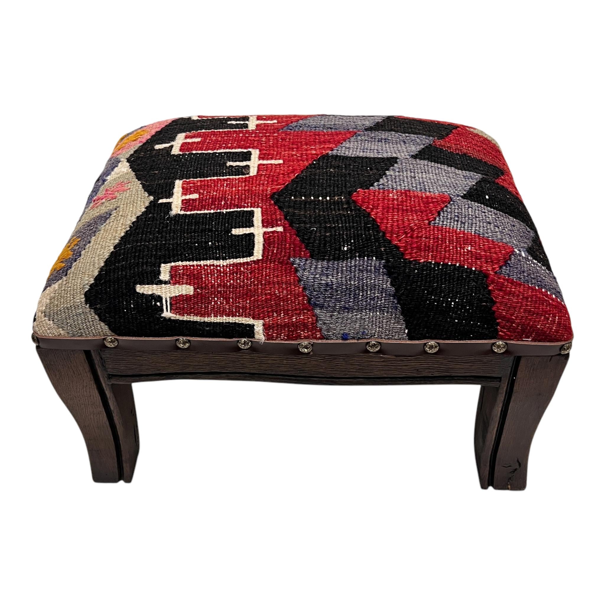 Vintage Kilim Footstool