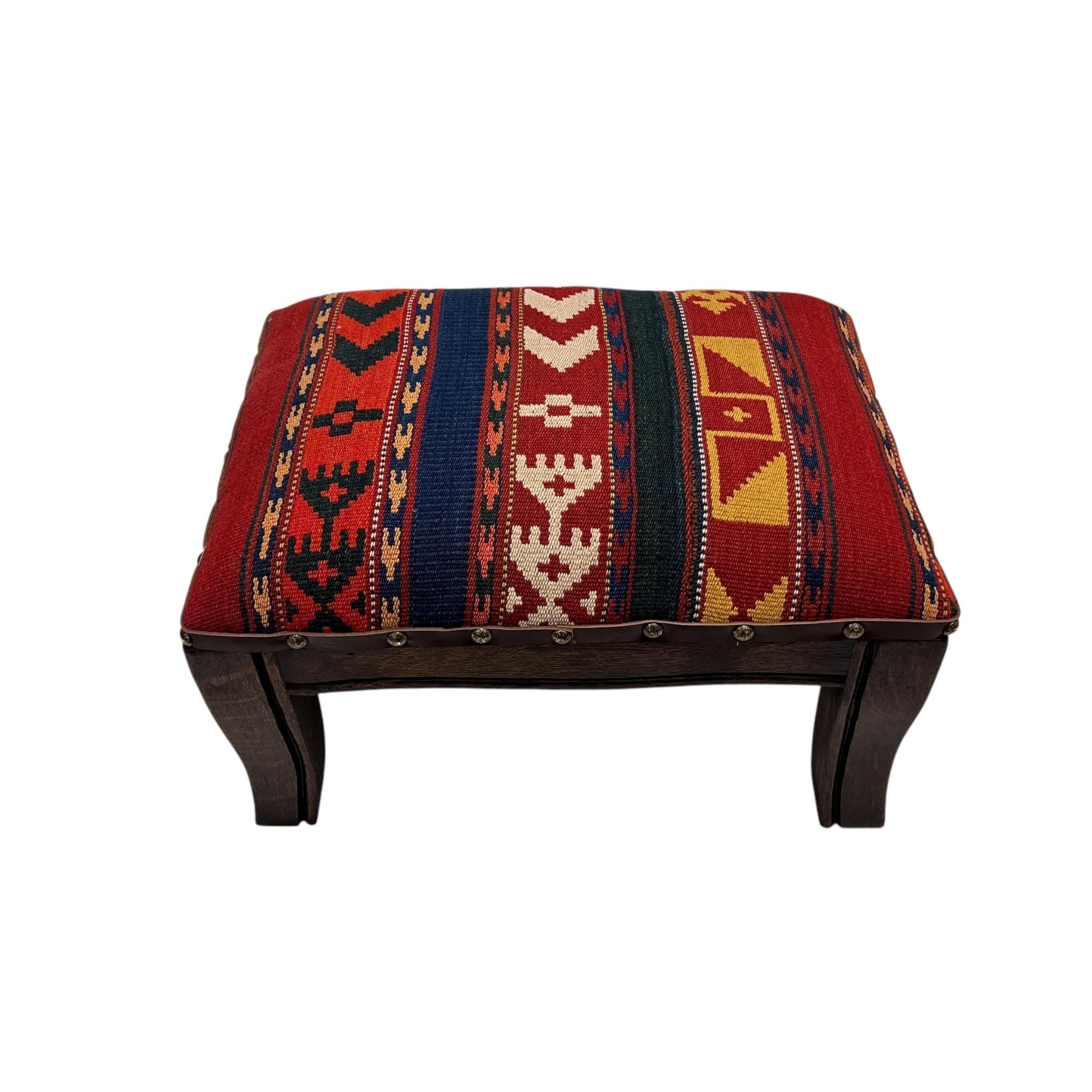 Vintage Kilim Footstool