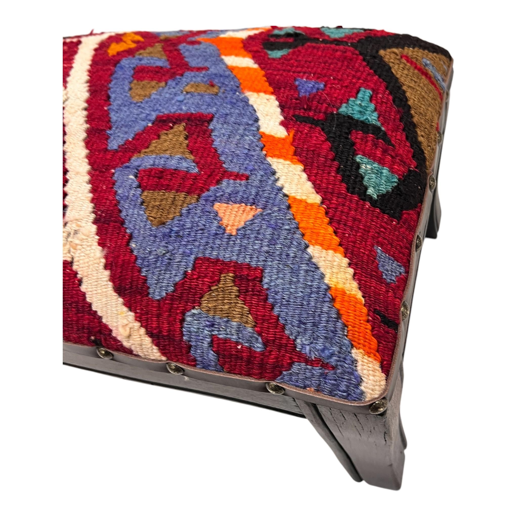 Vintage Kilim Footstool