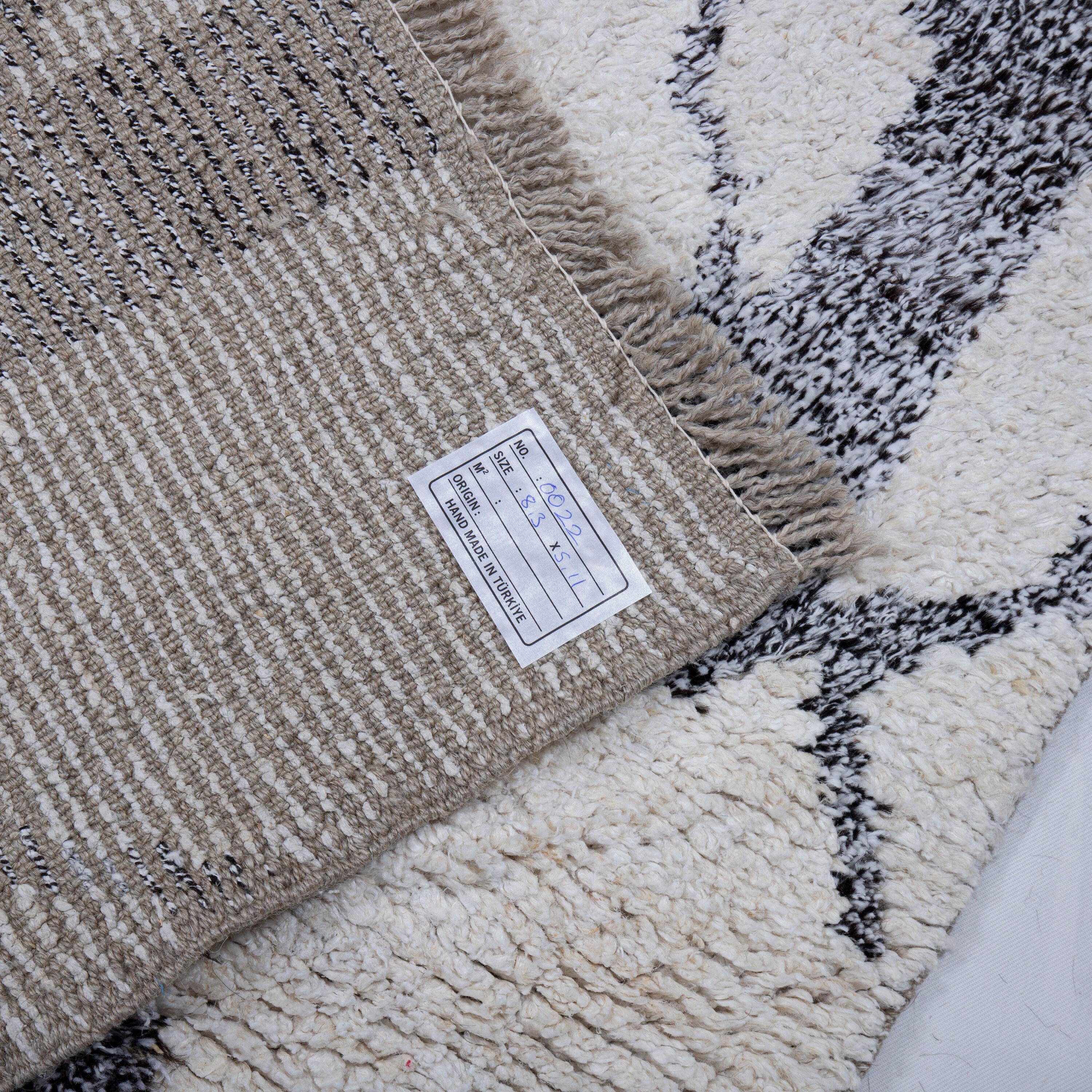 Contemporary TURKISH RUG up cycled from vintage HEMP and goat hair flat weaves