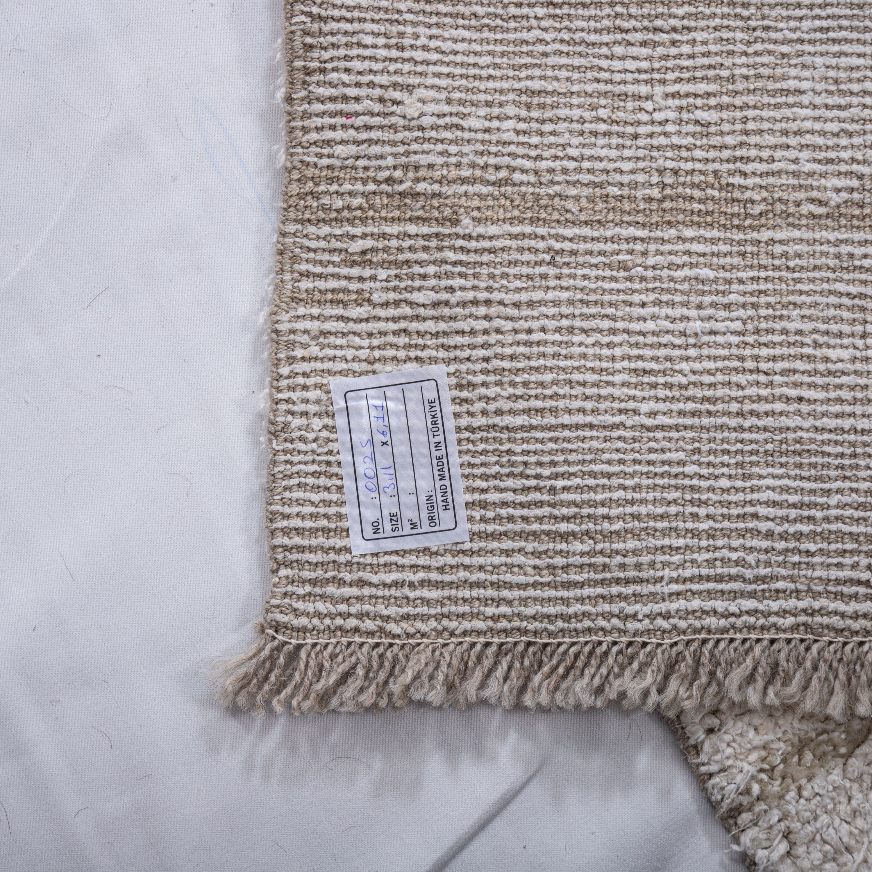 Contemporary TURKISH RUG up cycled from vintage HEMP and goat hair flat weaves