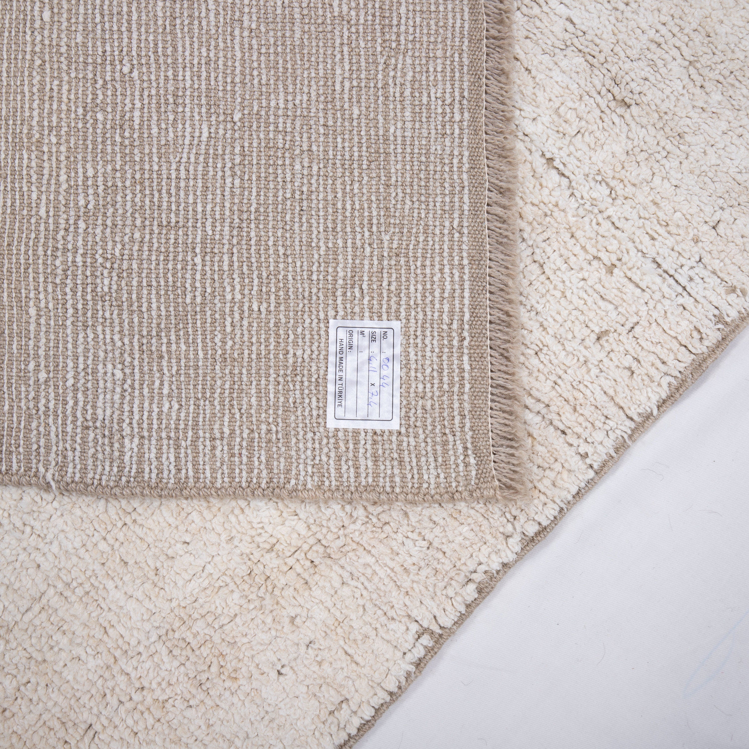 Contemporary TURKISH RUG up cycled from vintage HEMP and goat hair flat weaves