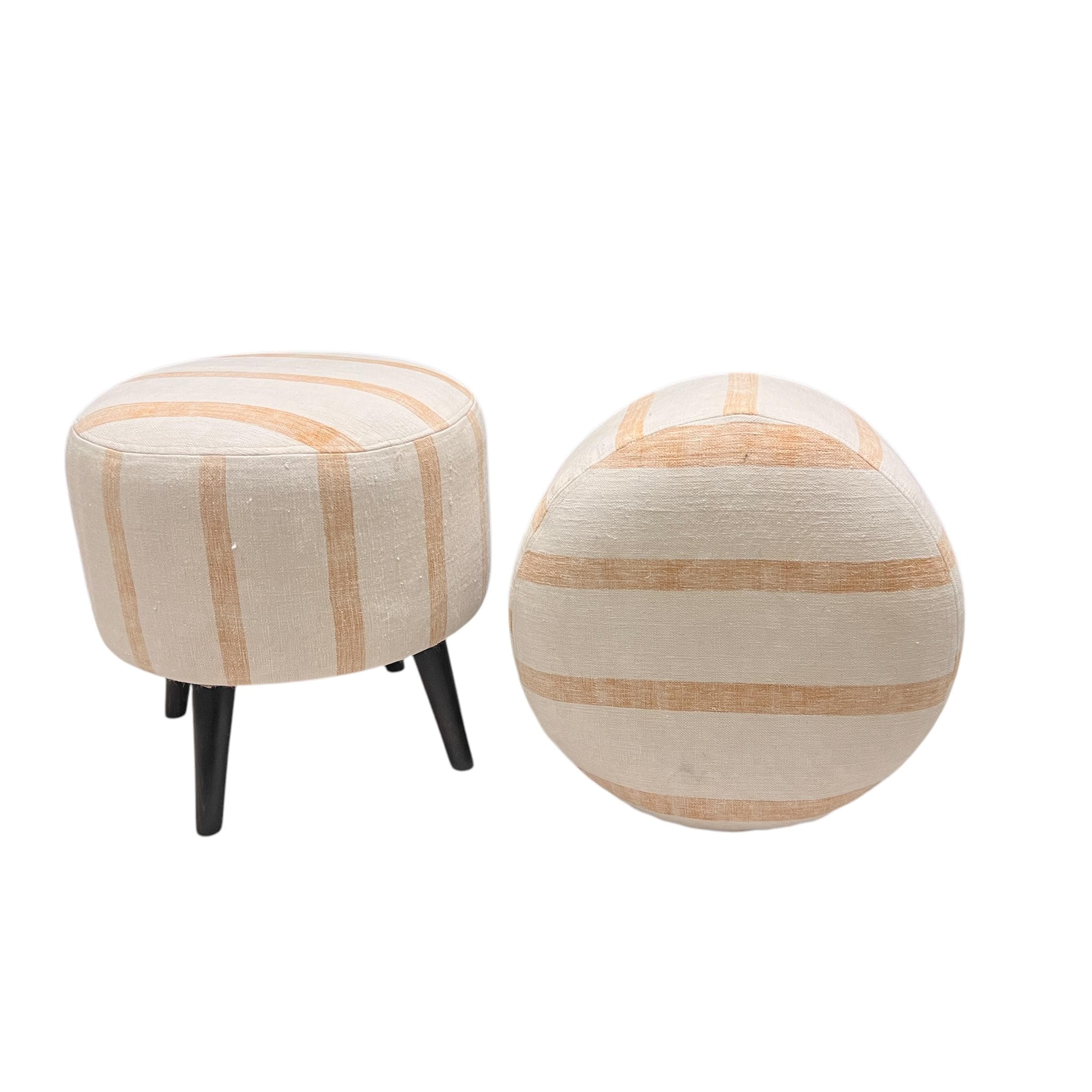 Stripe Kilim Small Ottoman