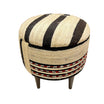 Stripe Kilim Small Round Ottoman