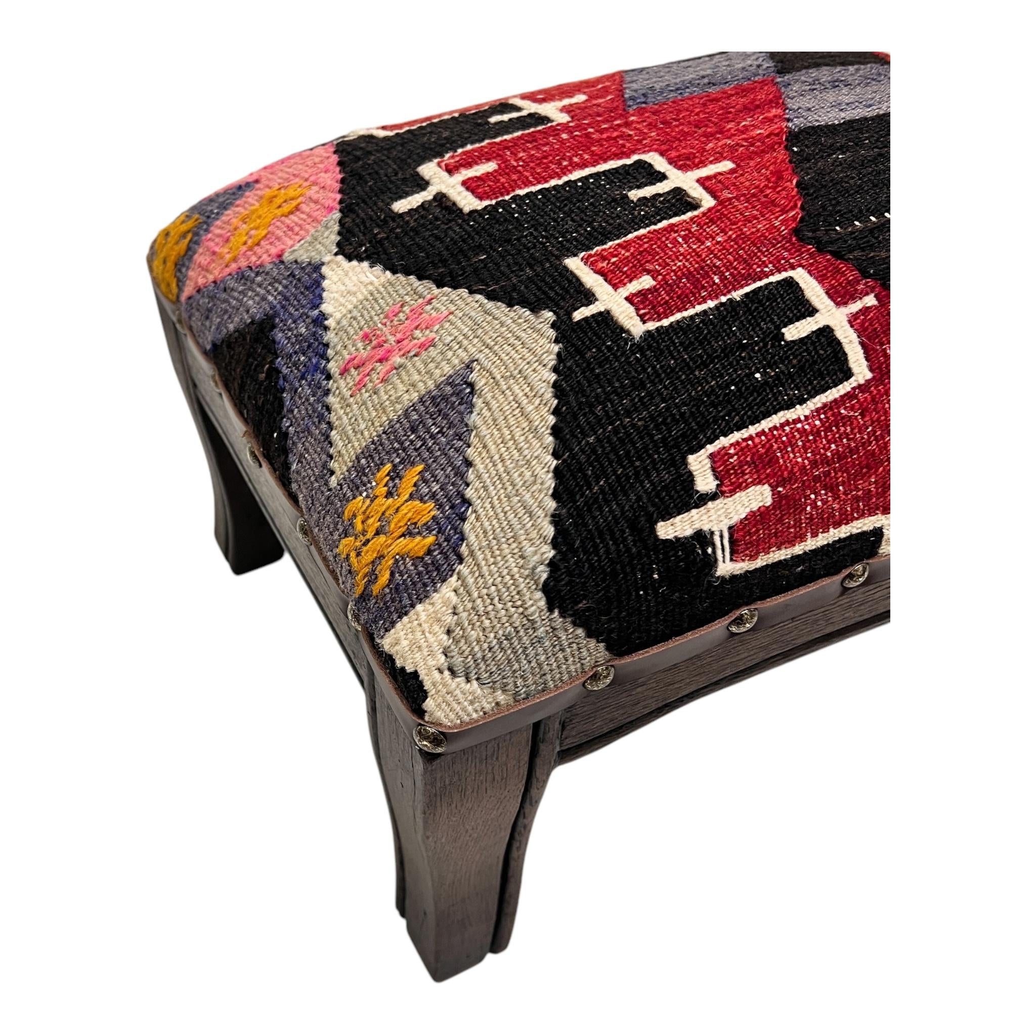 Vintage Kilim Footstool